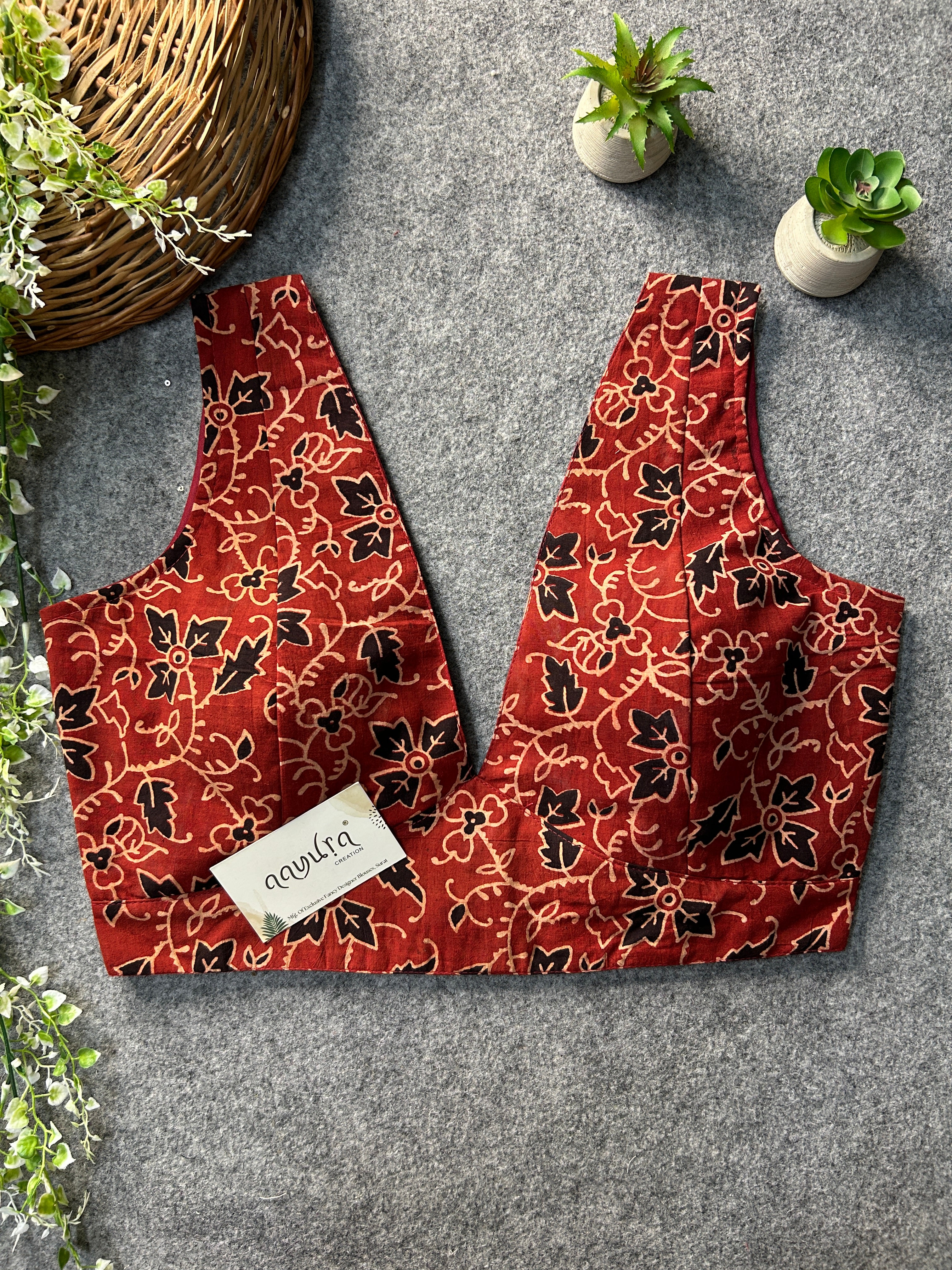 Ajrakh V Neck