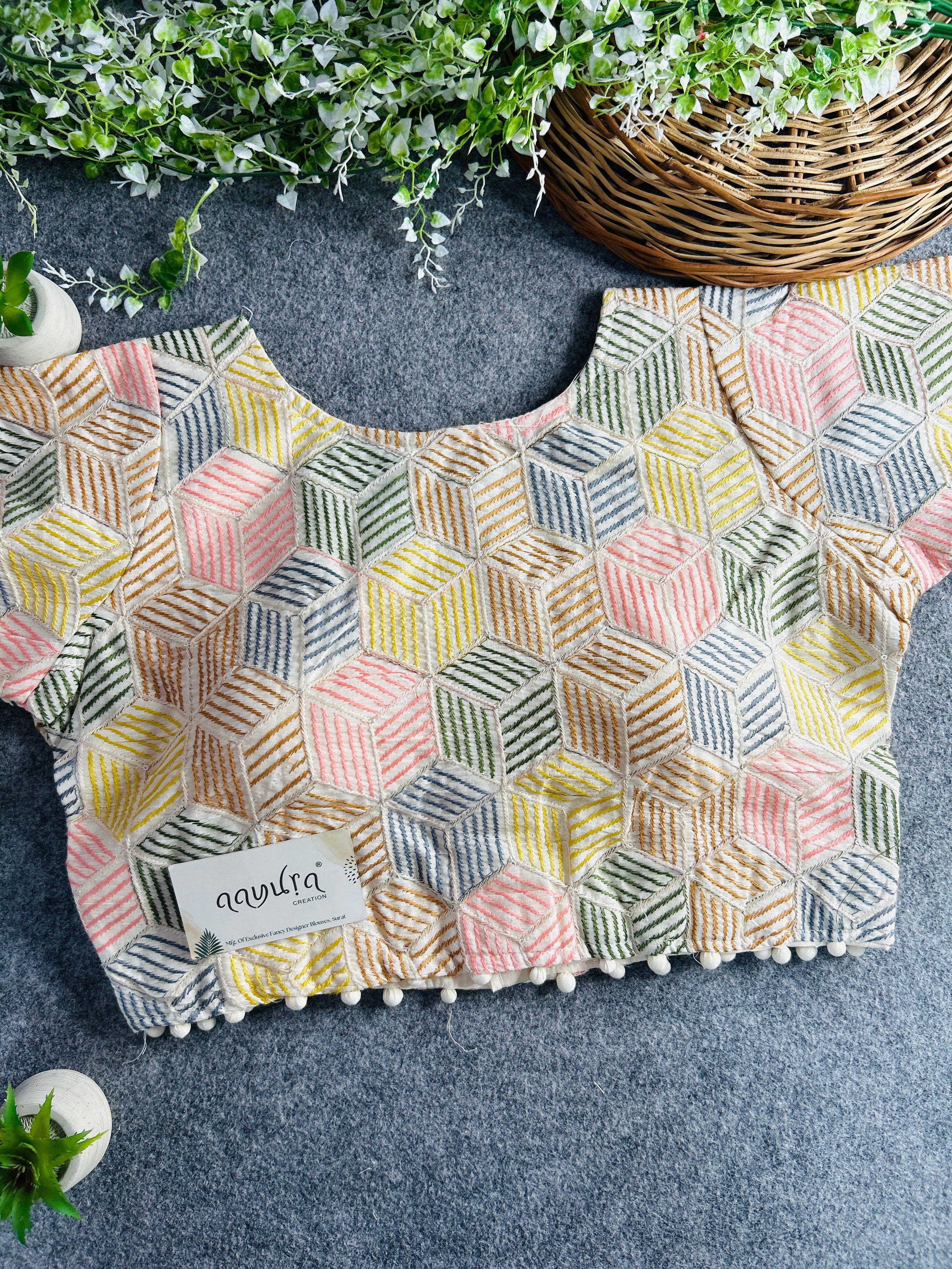Khadi Cotton Collar Blouse