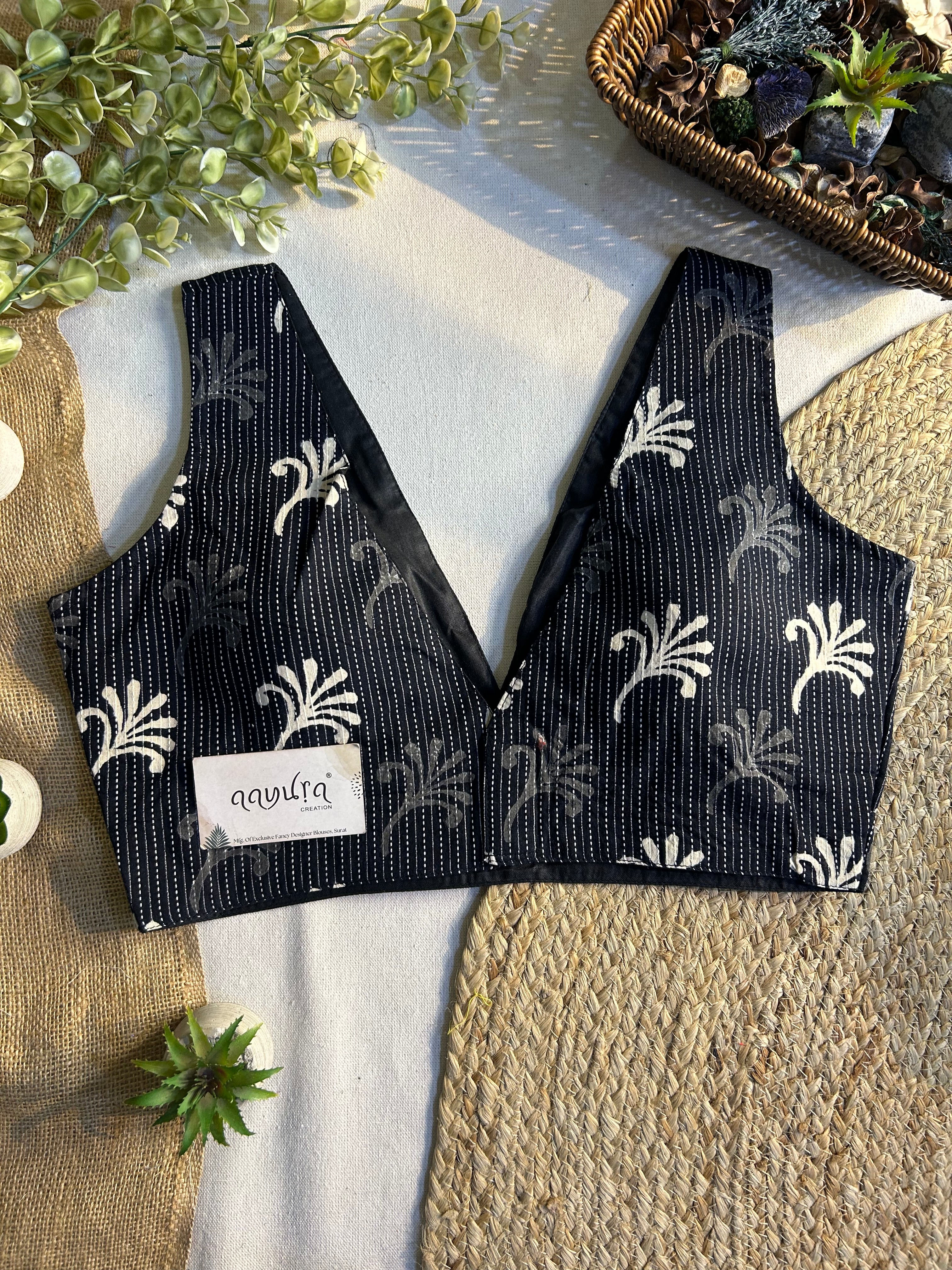 Ajrakh V Neck