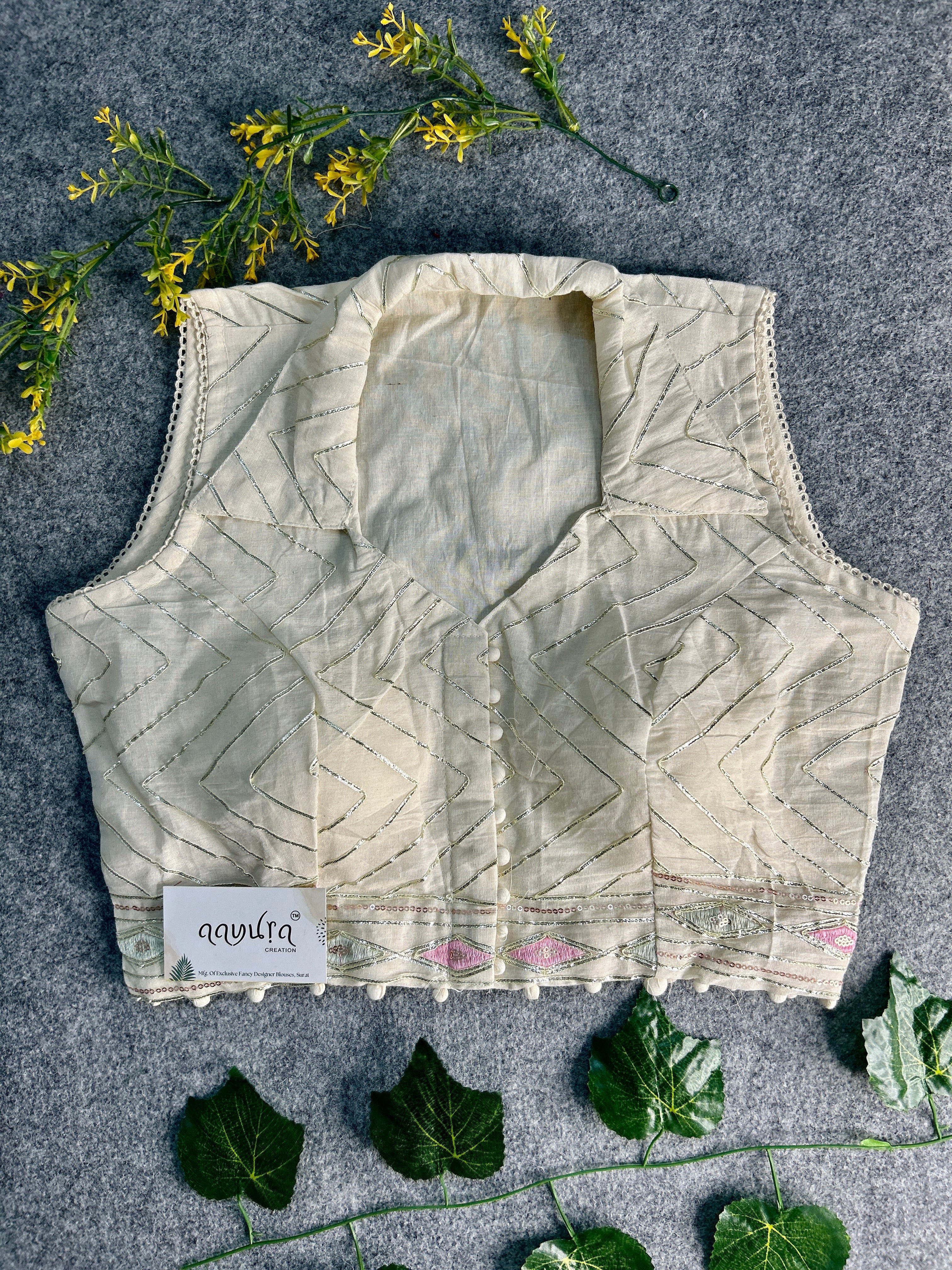 Coller Khadi Blouse