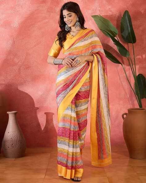 Bandhej Royale – Zari Weaving Saree
