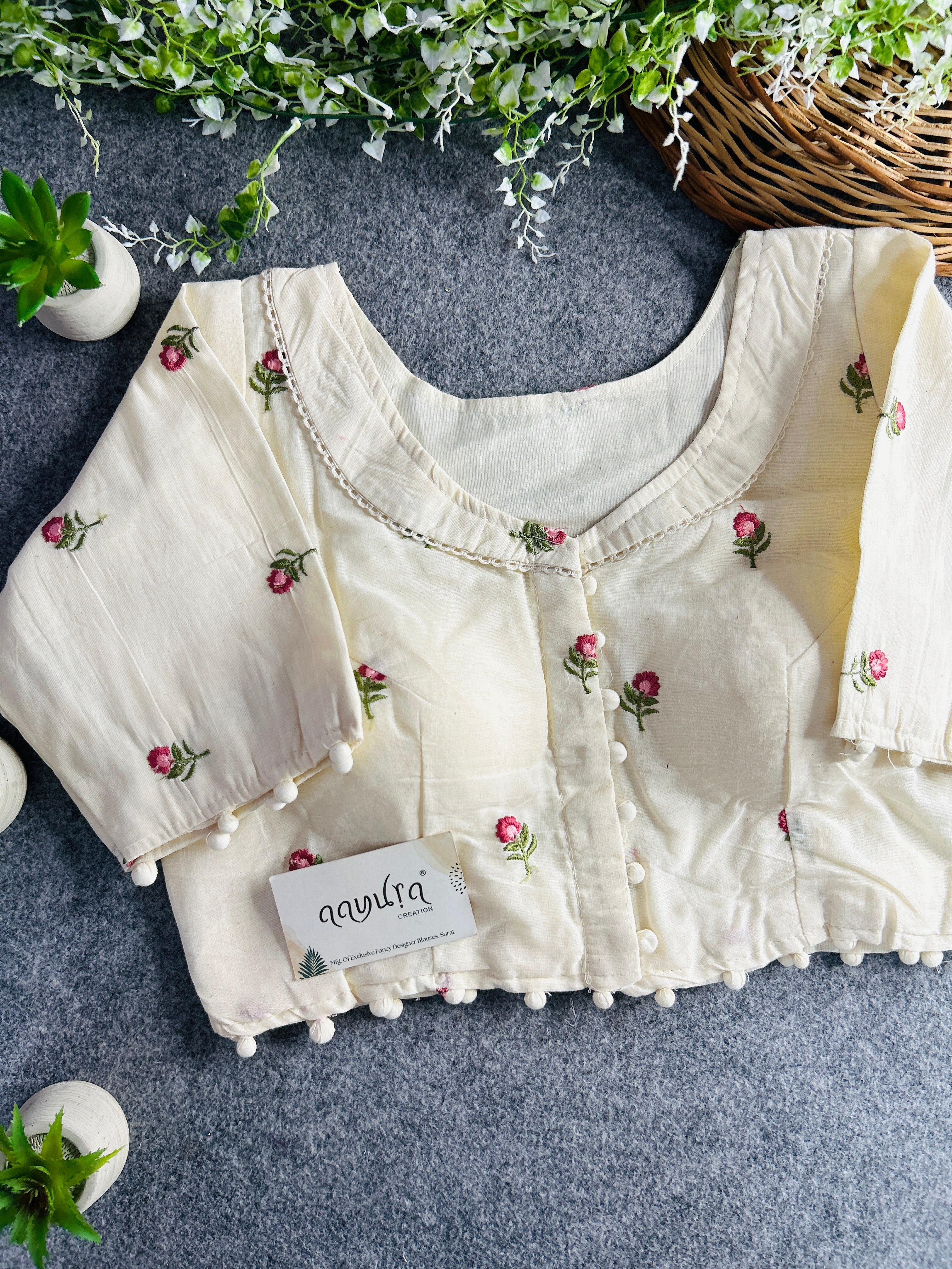 Khadi Cotton Collar Blouse