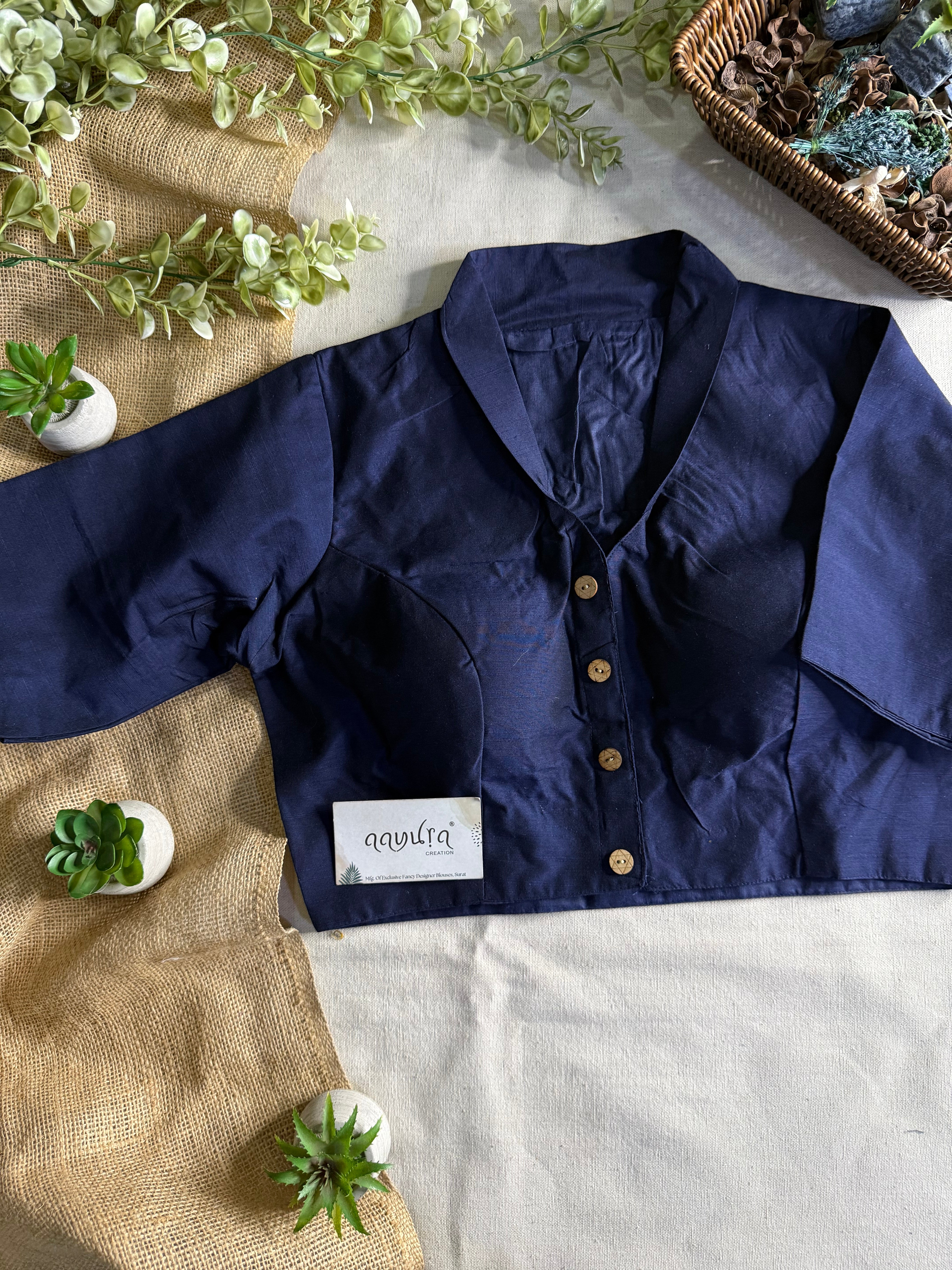 Banglori Cotton Collar Neck Blouse