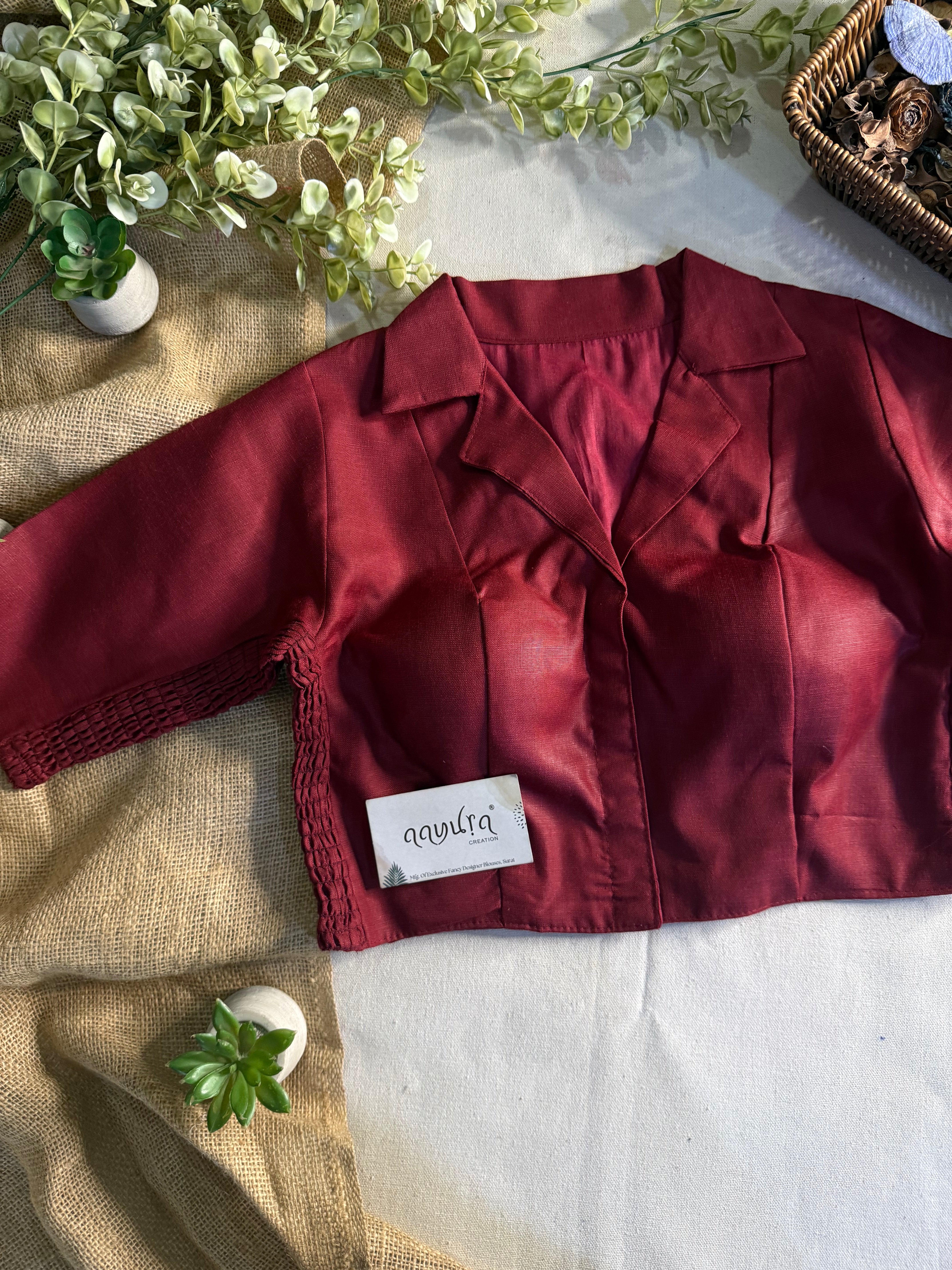Comfort Fit Cotton Coller Blouse