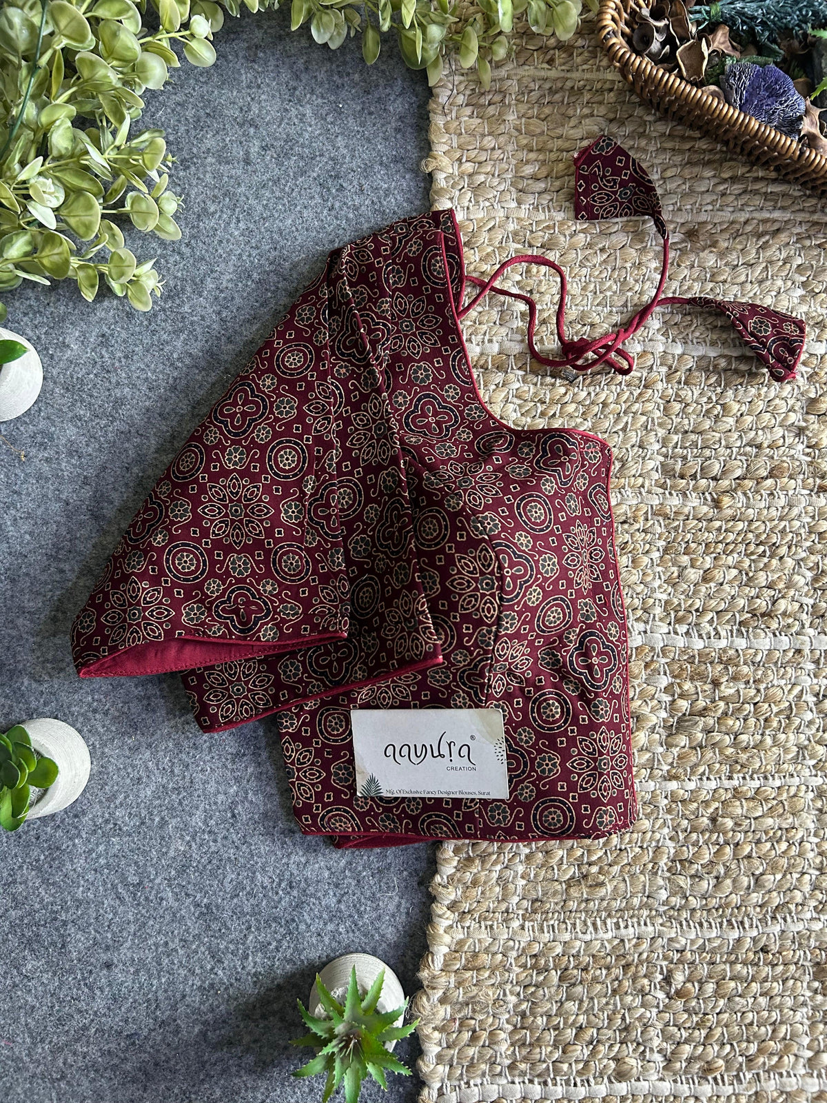 Cotton Front Open Blouse