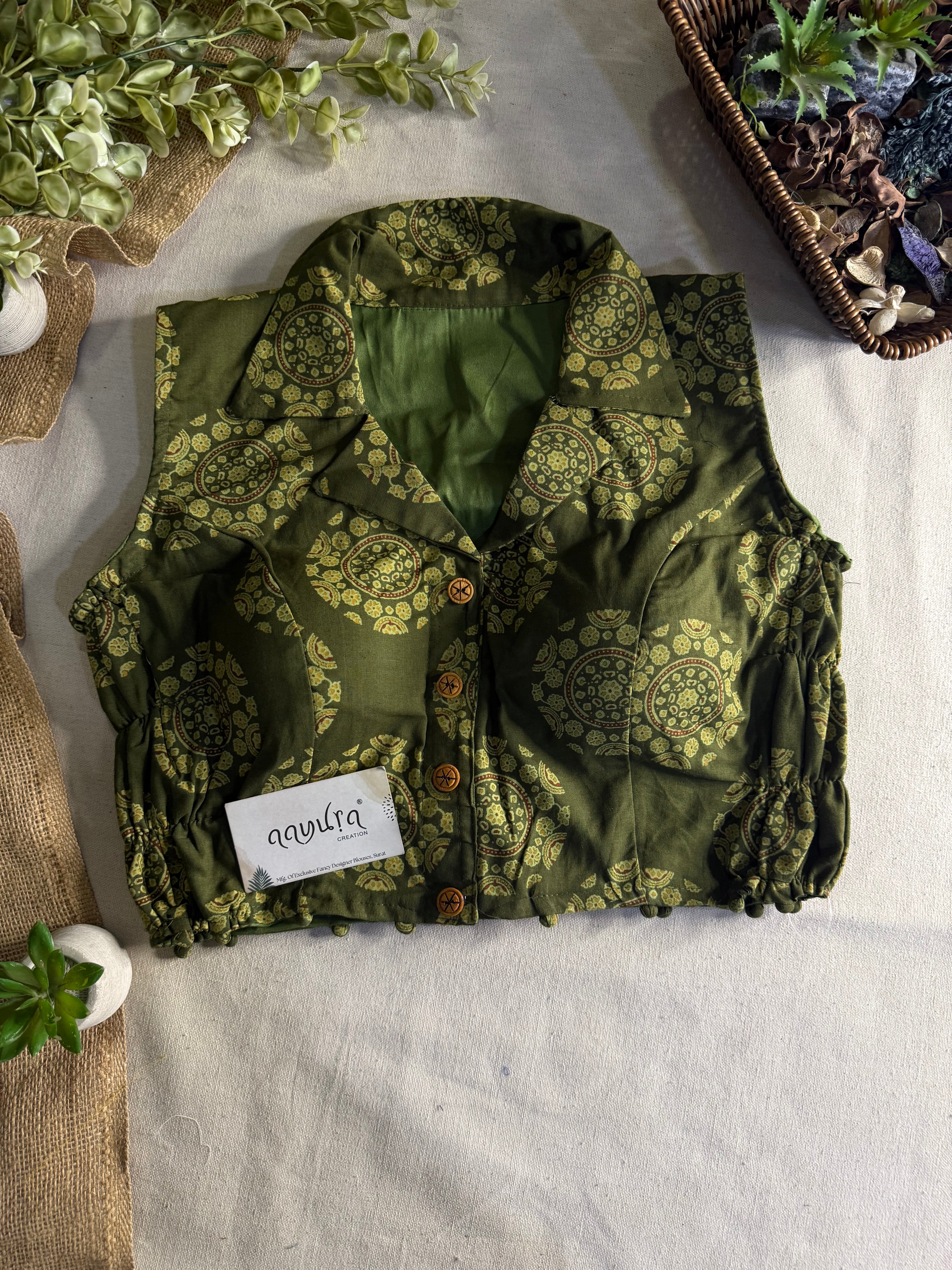 Ajrakh Streatchable Blouse
