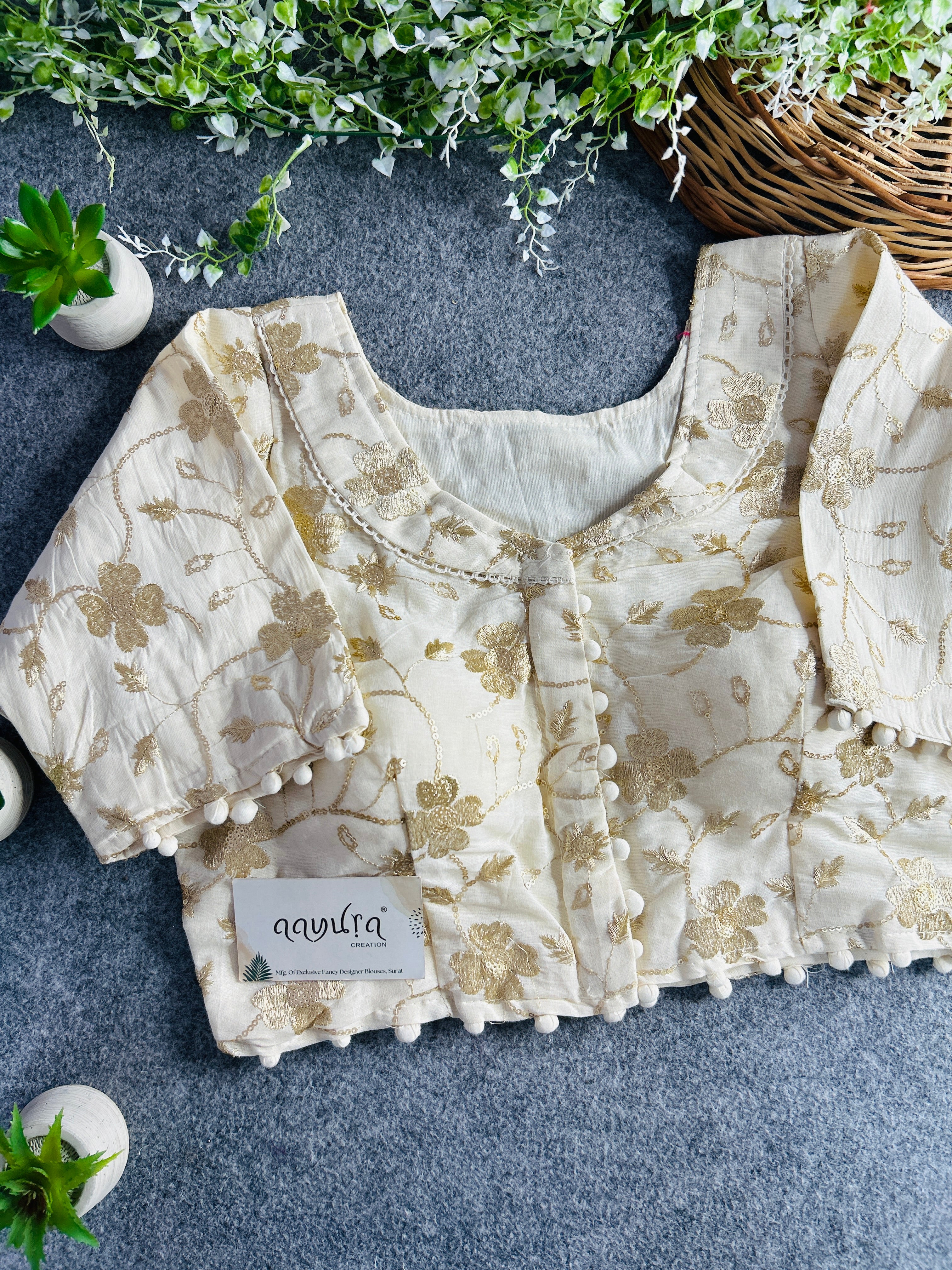 Khadi Cotton Collar Blouse