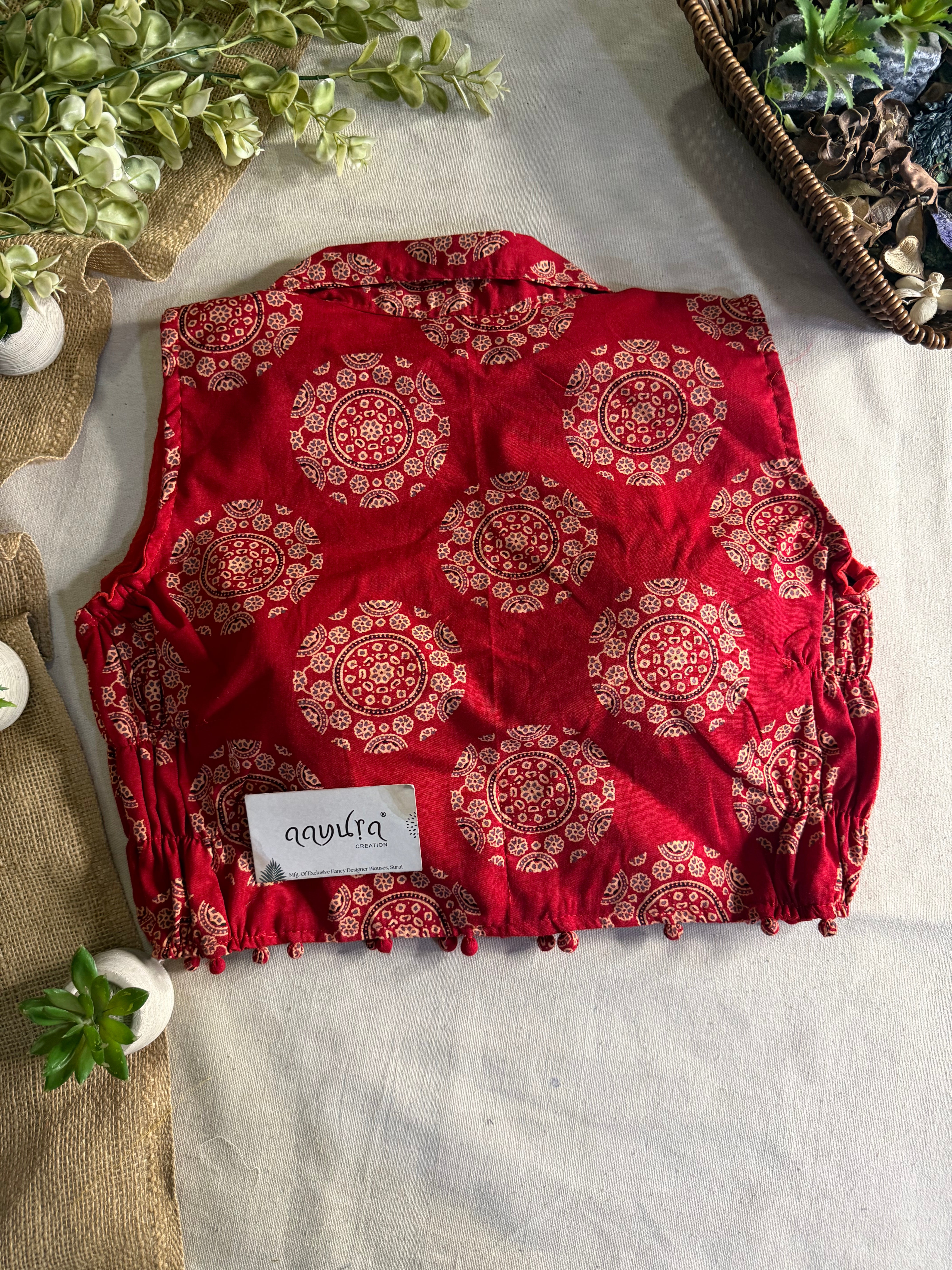 Ajrakh Streatchable Blouse