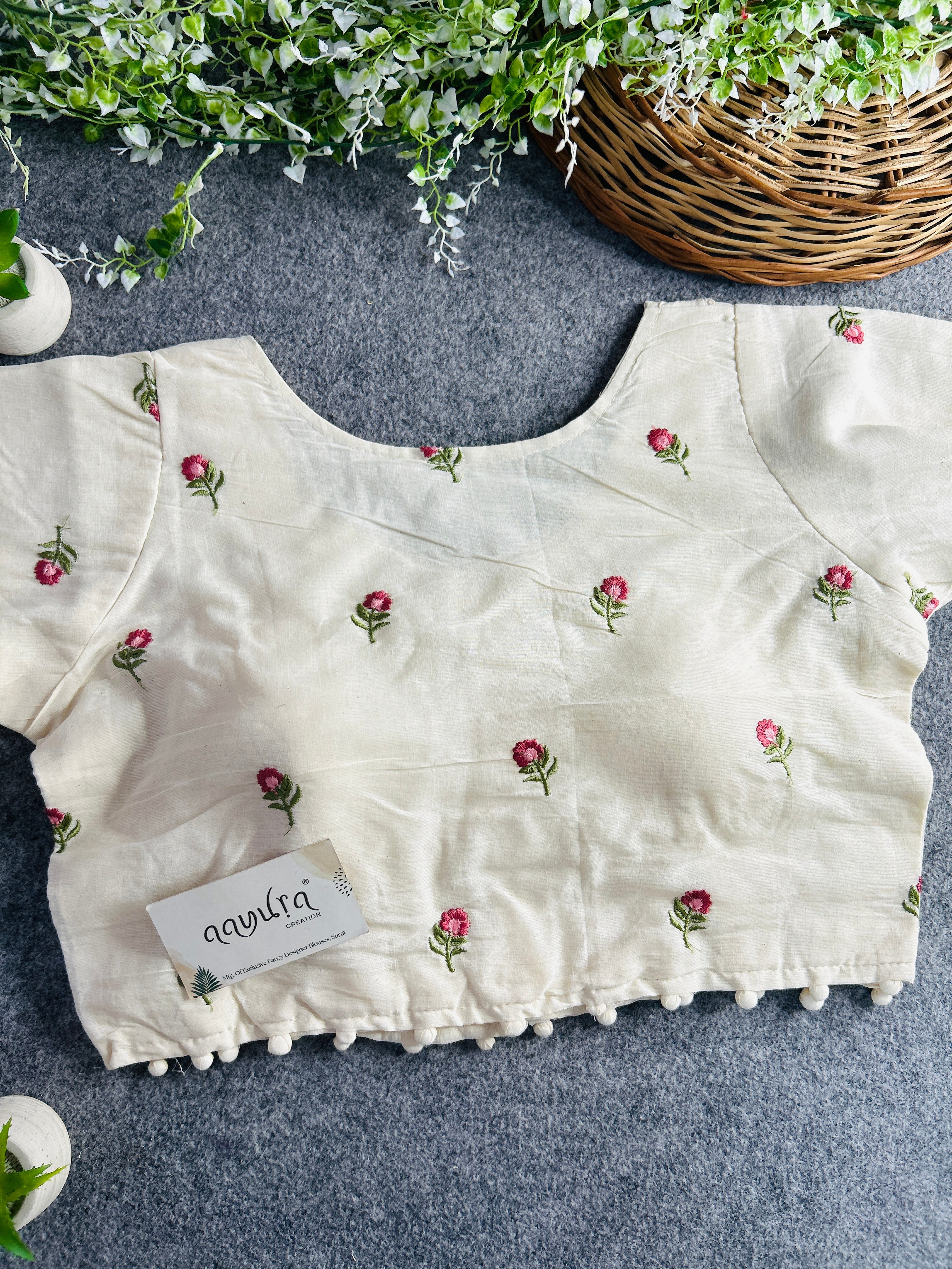 Khadi Cotton Collar Blouse