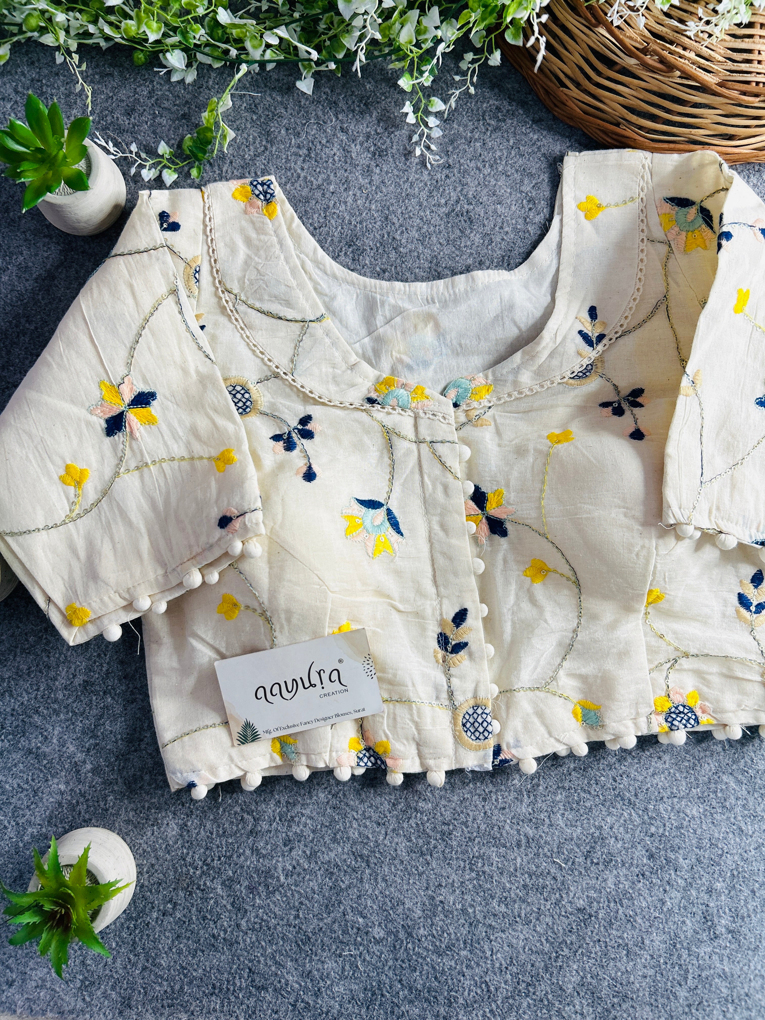 Khadi Cotton Collar Blouse