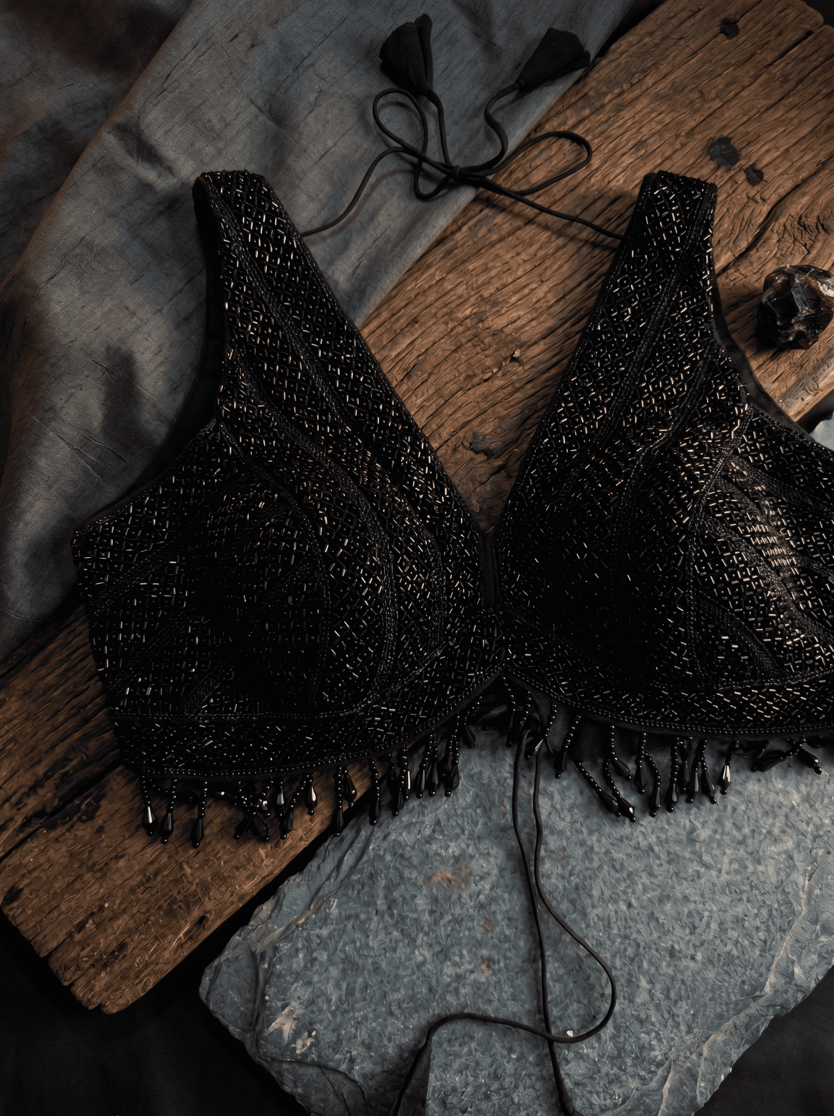 Shraddha Pearl Lace Work Blouse