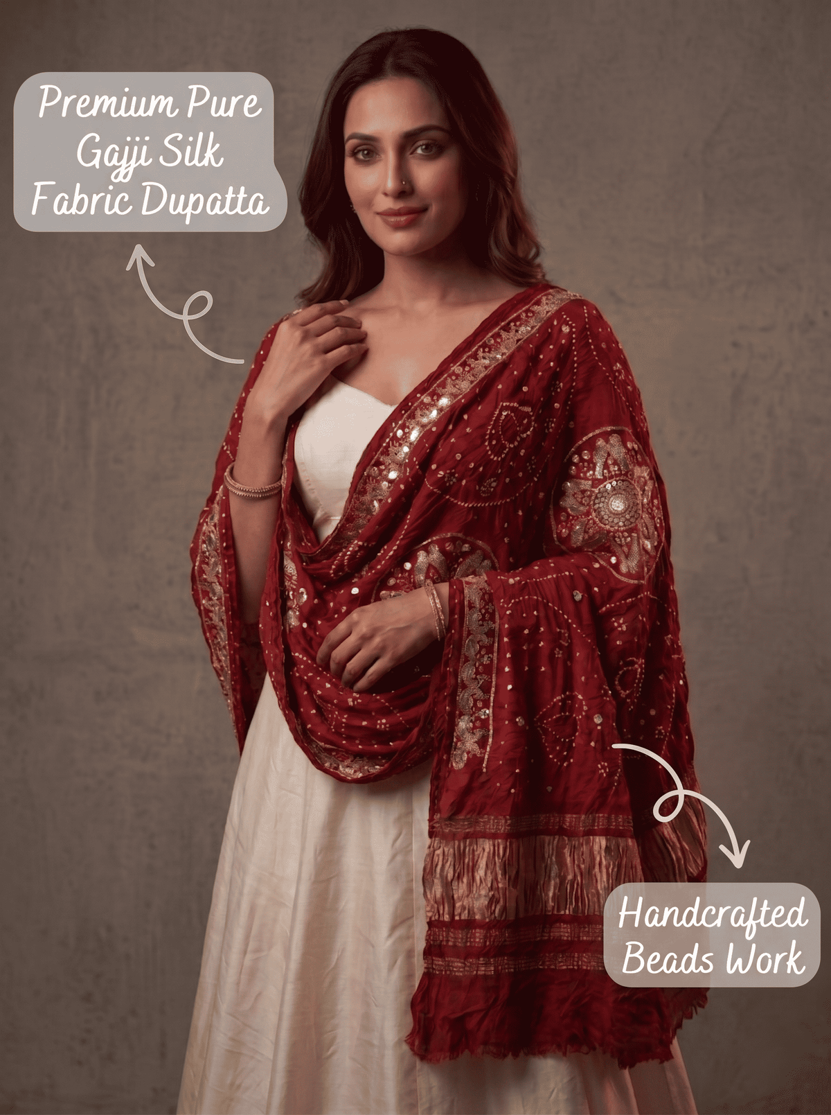 Royal Gajji Silk Dupatta