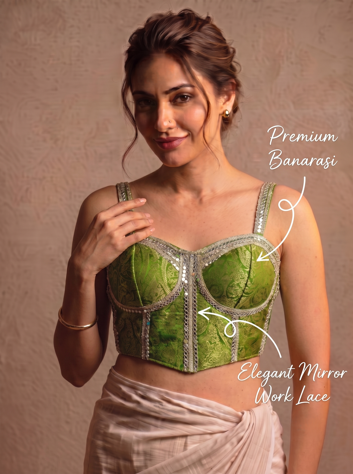 Ira Mirror Lace Banarasi Blouse
