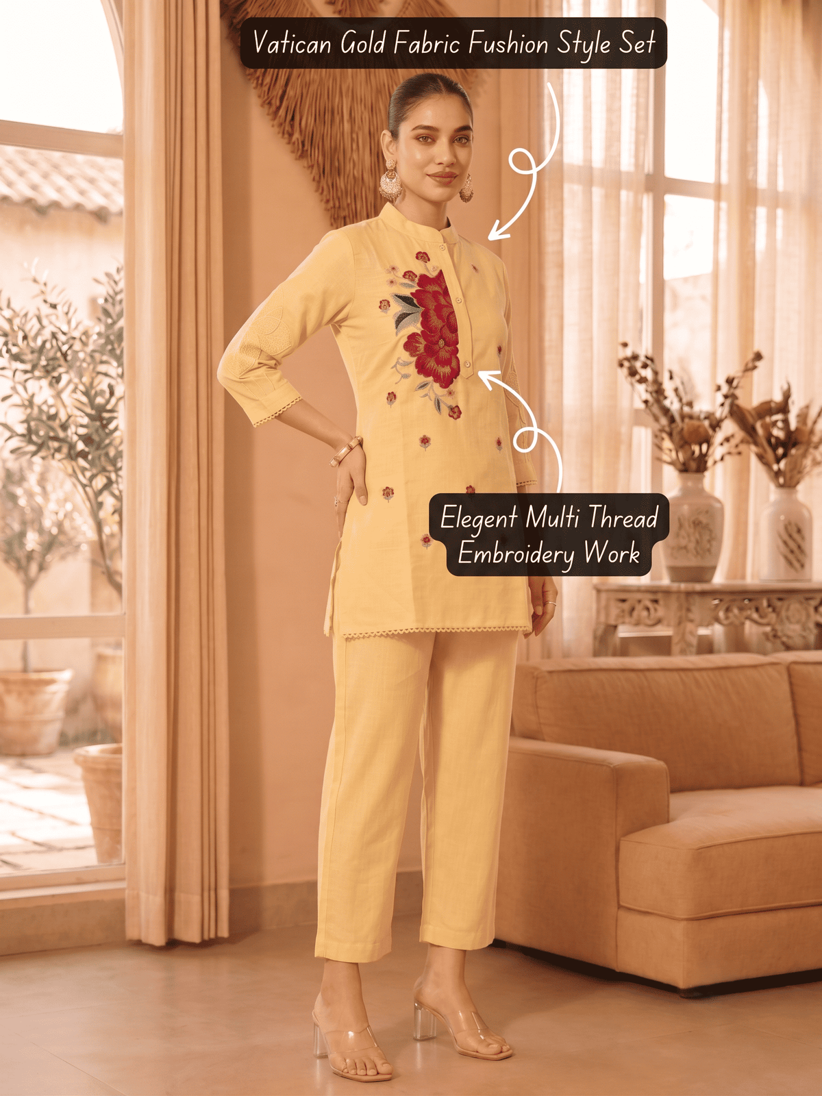 Aurelia Vatican Gold Co-Ord Set
