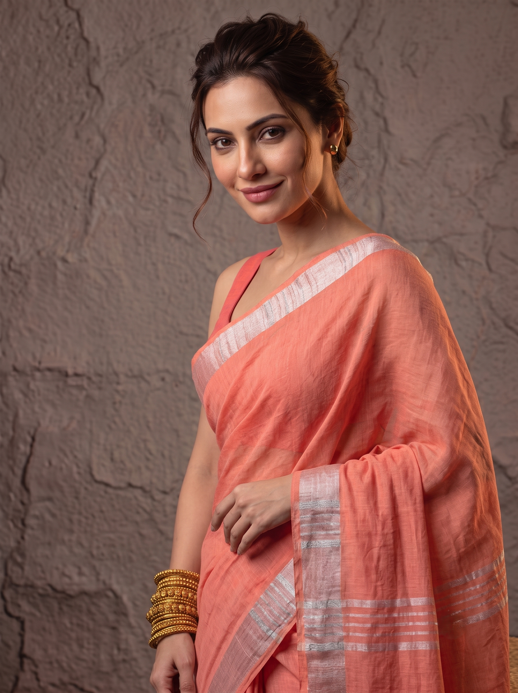 D-Linen Cotton Saree