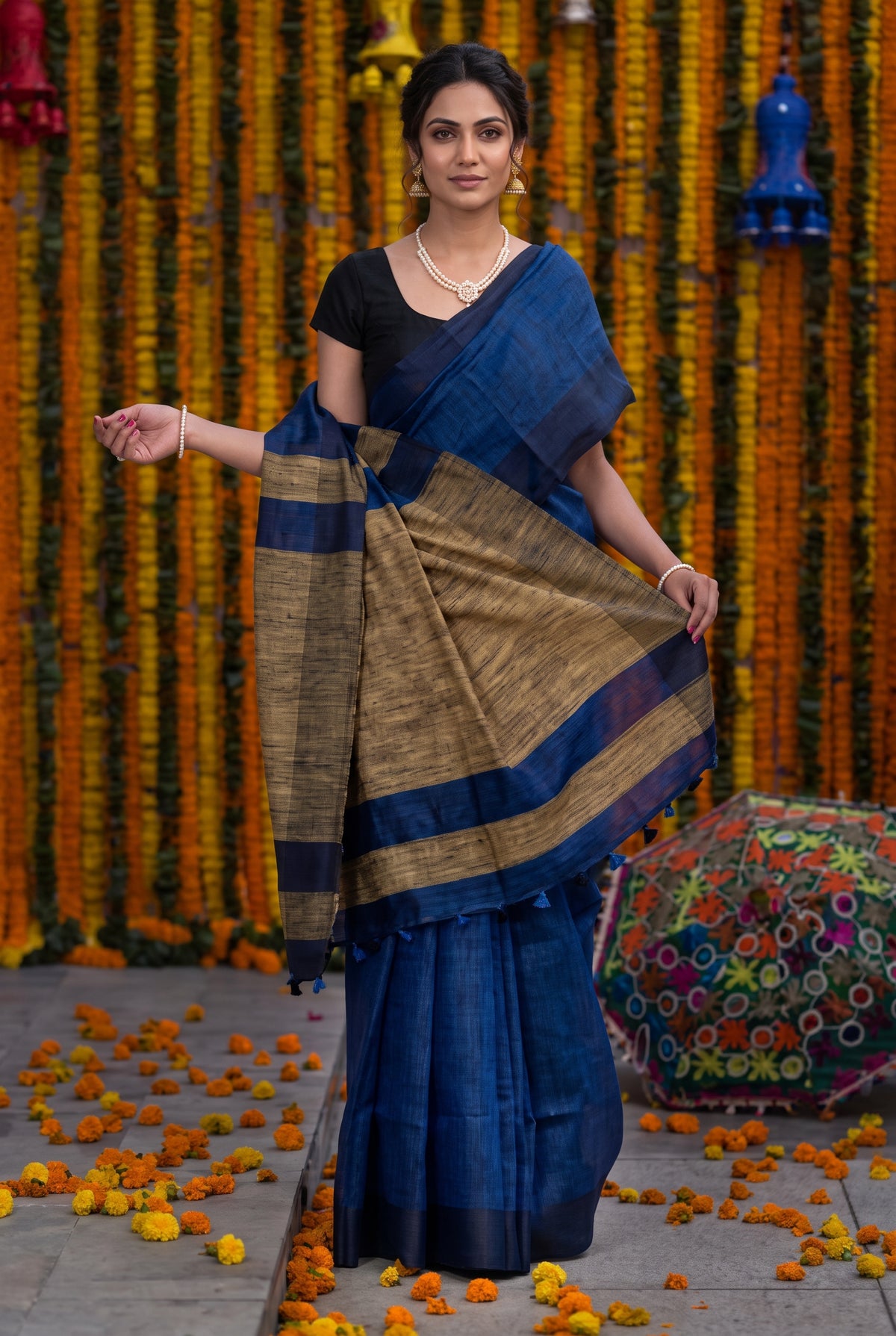 Sitara D Linen Saree