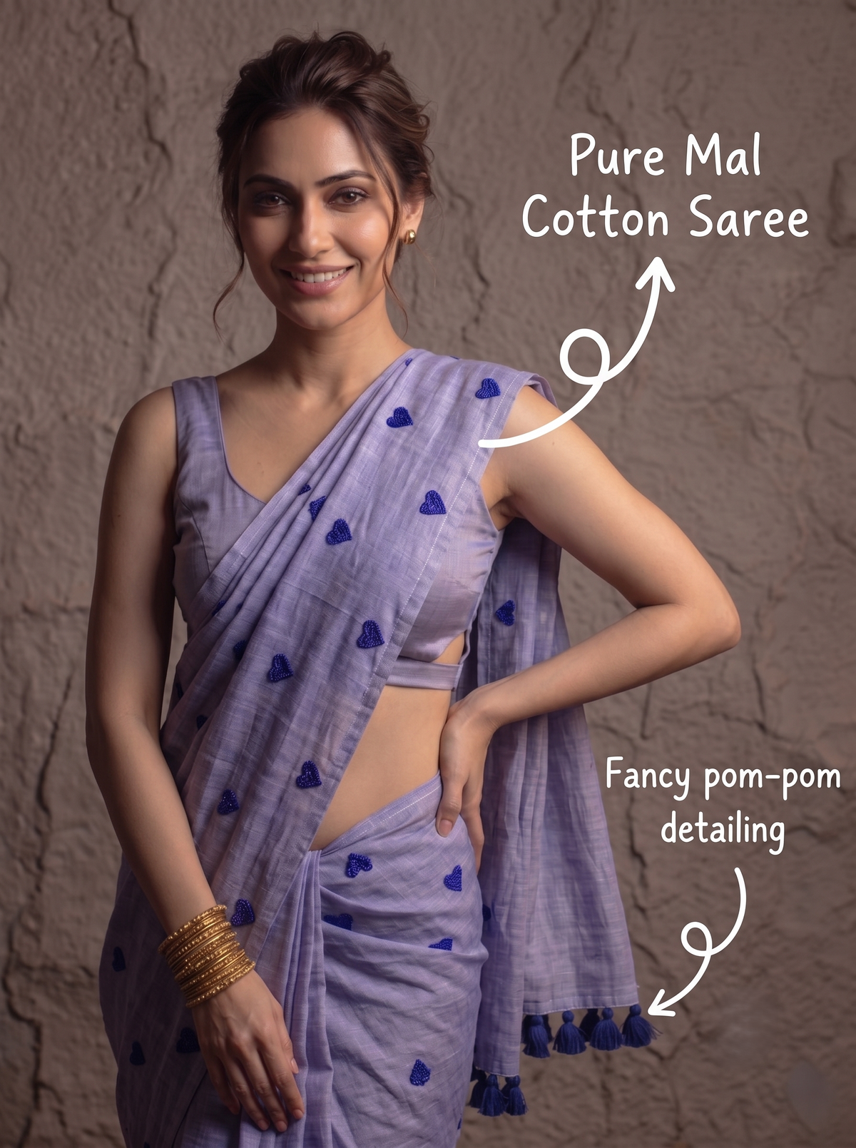 Hridaya Pure Mal Cotton Saree