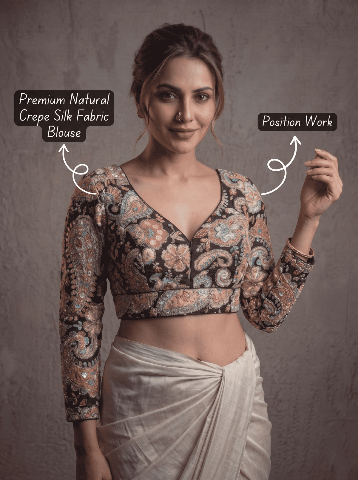 Amaira Crepe Silk Blouse