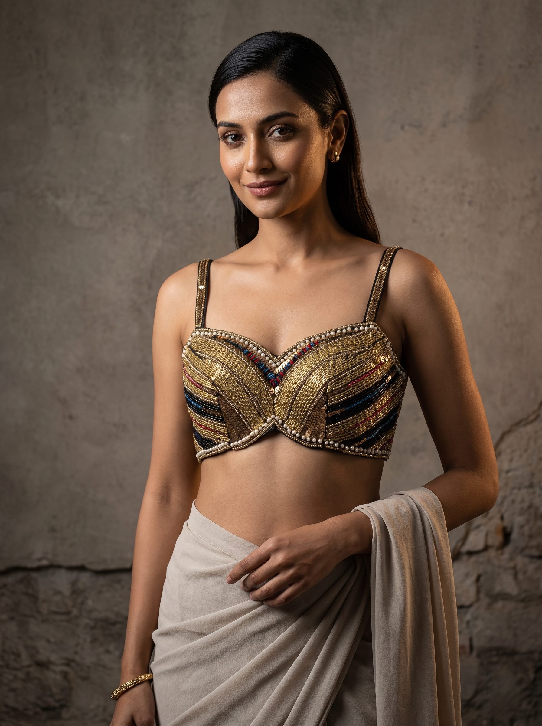 Noor Luxe Silk Handcrafted Blouse