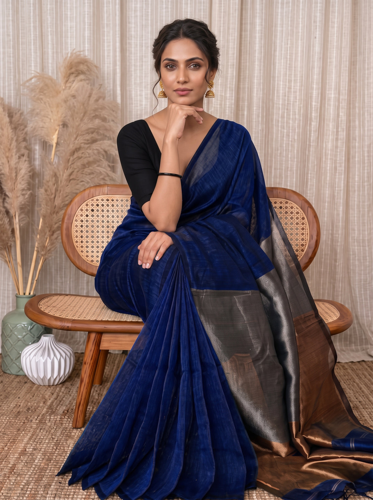 Tara Luxe D Linen Saree