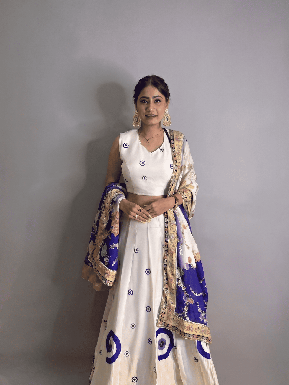 Cotton Lehenga & Blouse With Dupatta