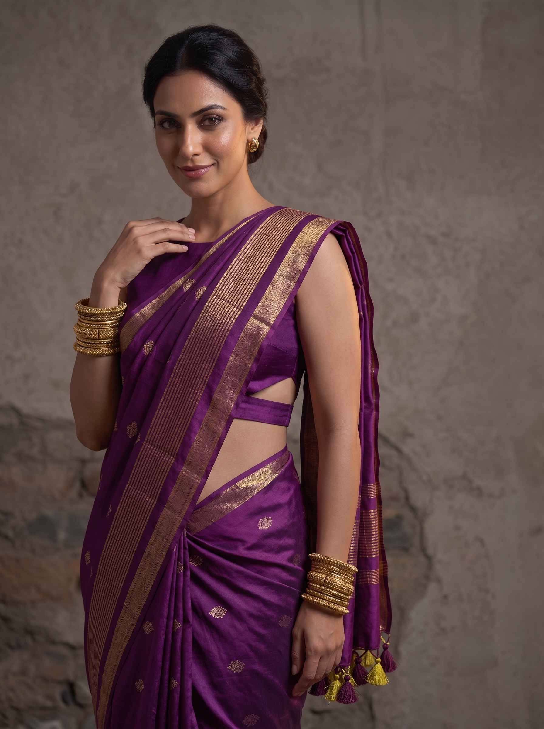 Aaradhya Semi Silk Viscose Zari Saree