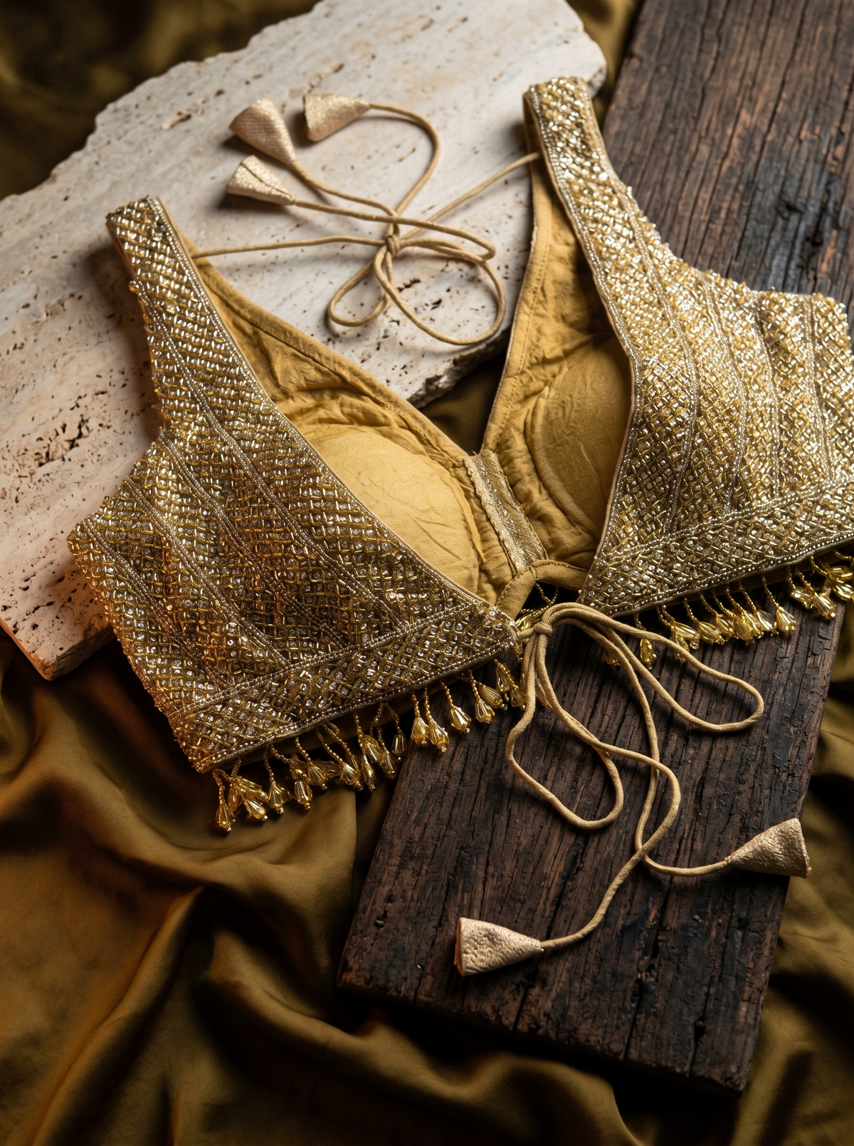 Shraddha Pearl Lace Work Blouse