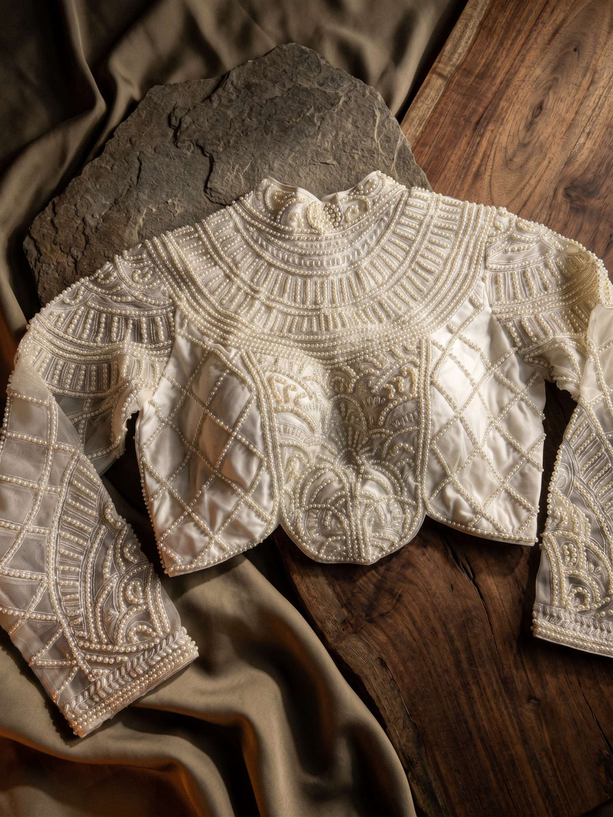 Moti Royale Net Full Sleeves Blouse
