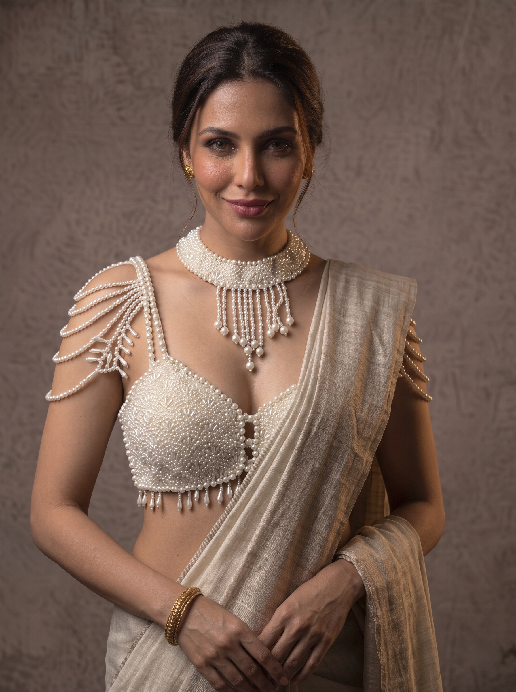 Alessia Pearl Strap Blouse