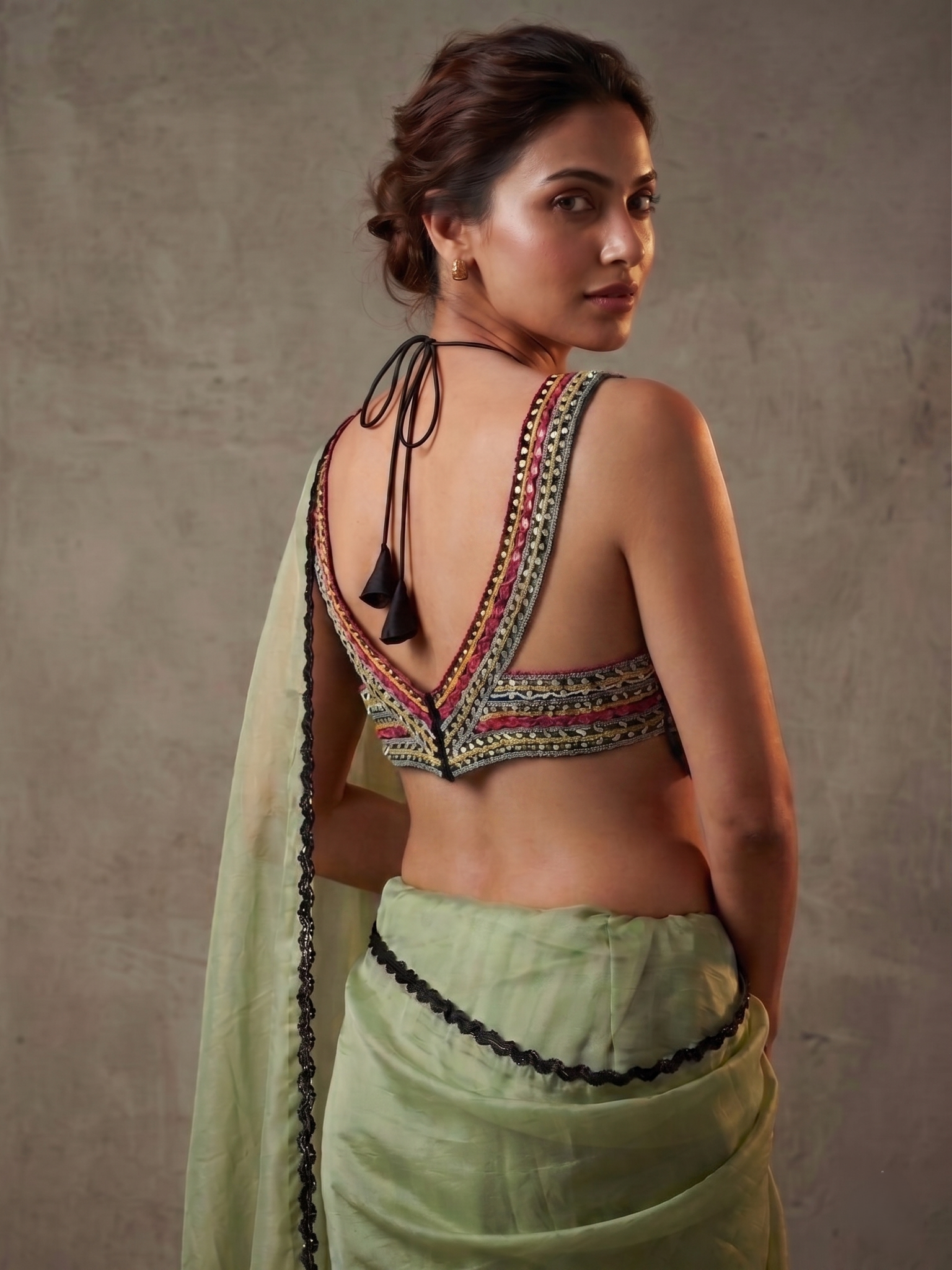 Ruhani Silk Pearl Saree Set 2