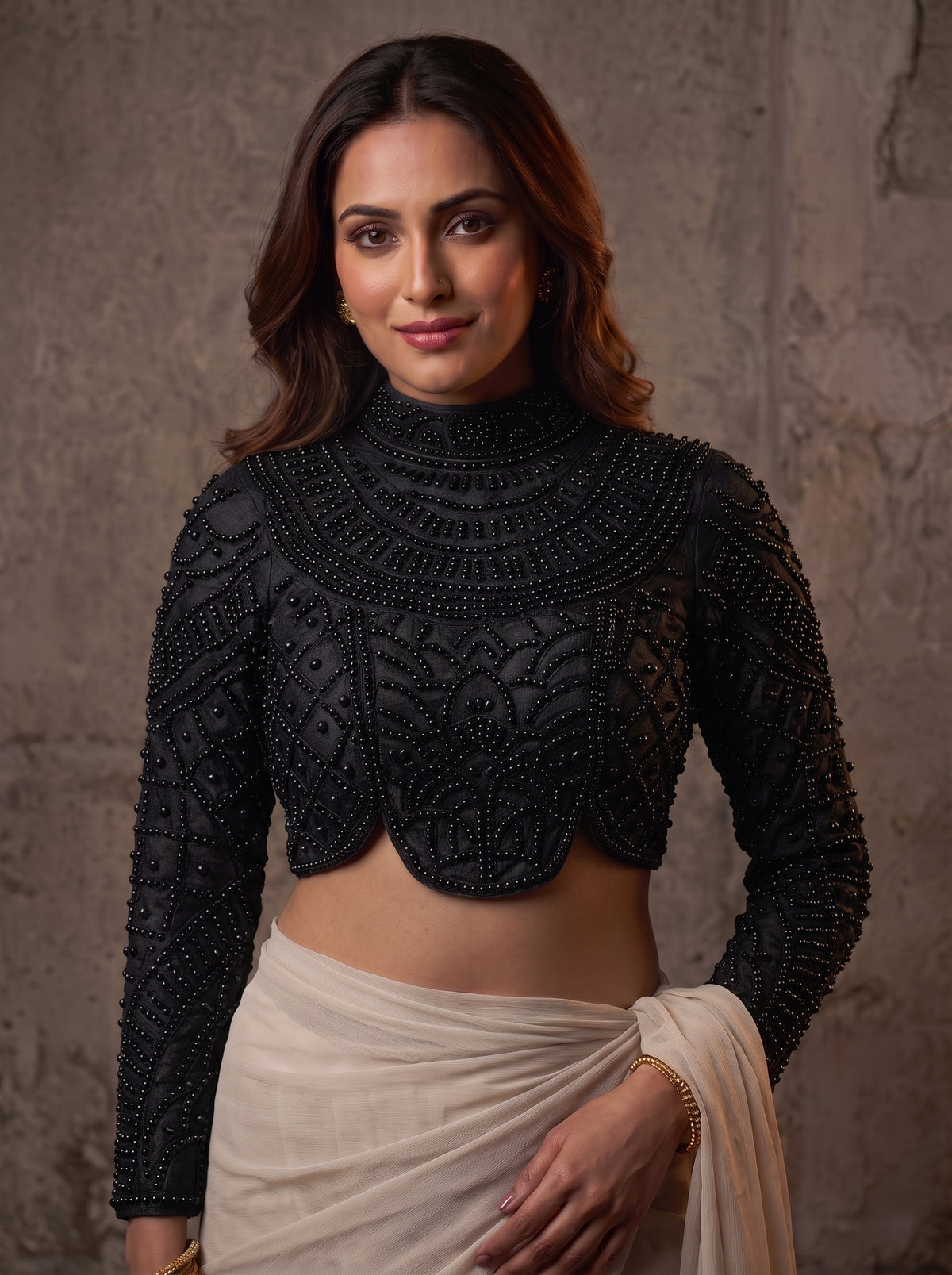 Moti Royale Net Full Sleeves Blouse