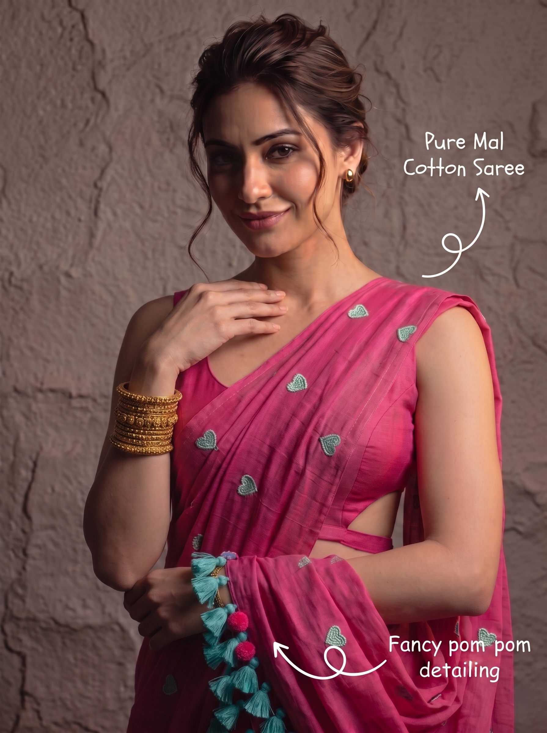 Hridaya Pure Mal Cotton Saree