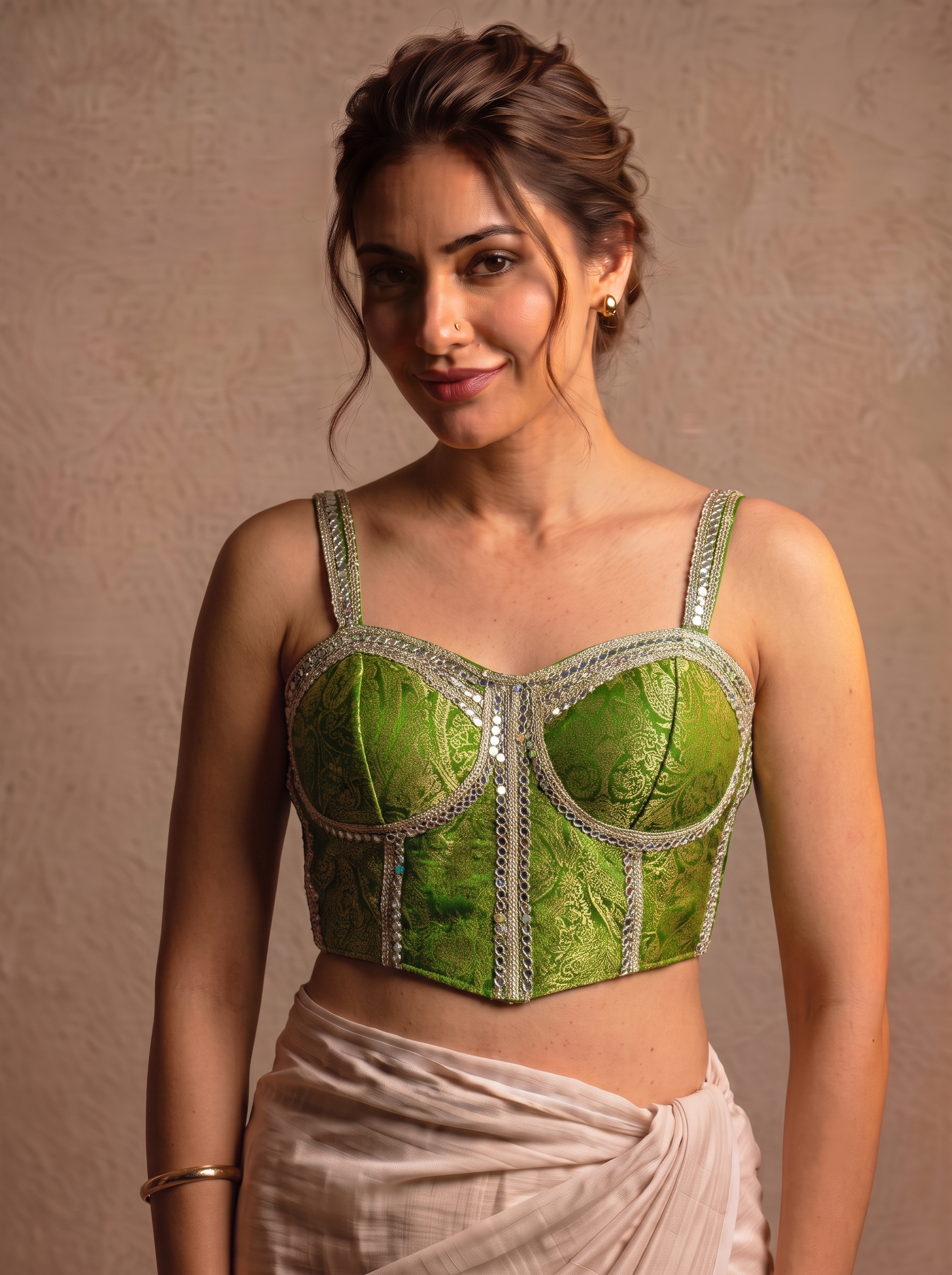 Ira Mirror Lace Banarasi Blouse