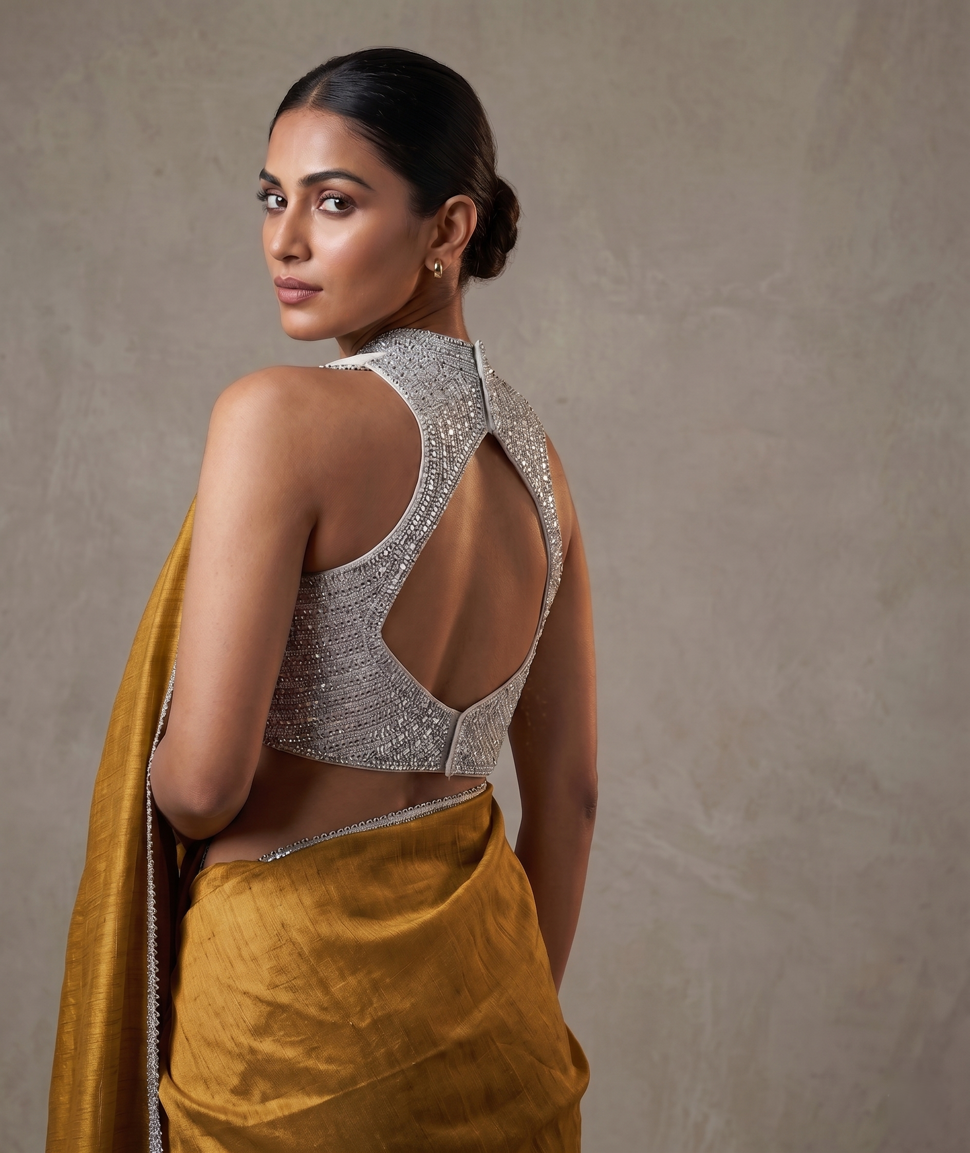 Imperial Pearl Saree Set