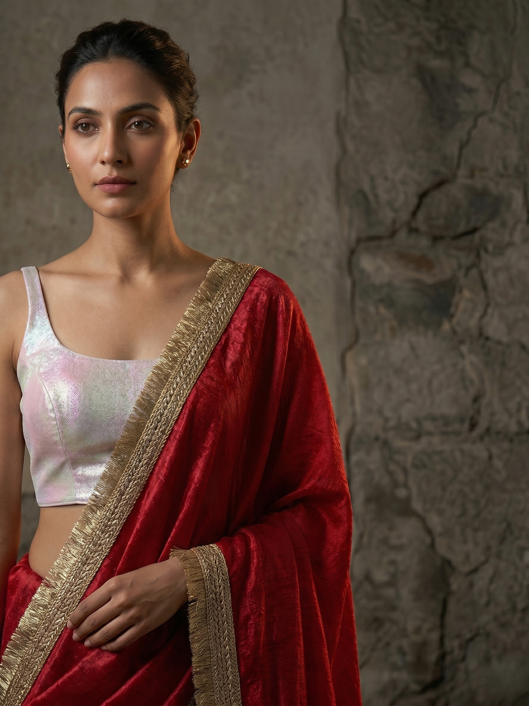 Ivory Luxe Saree Set