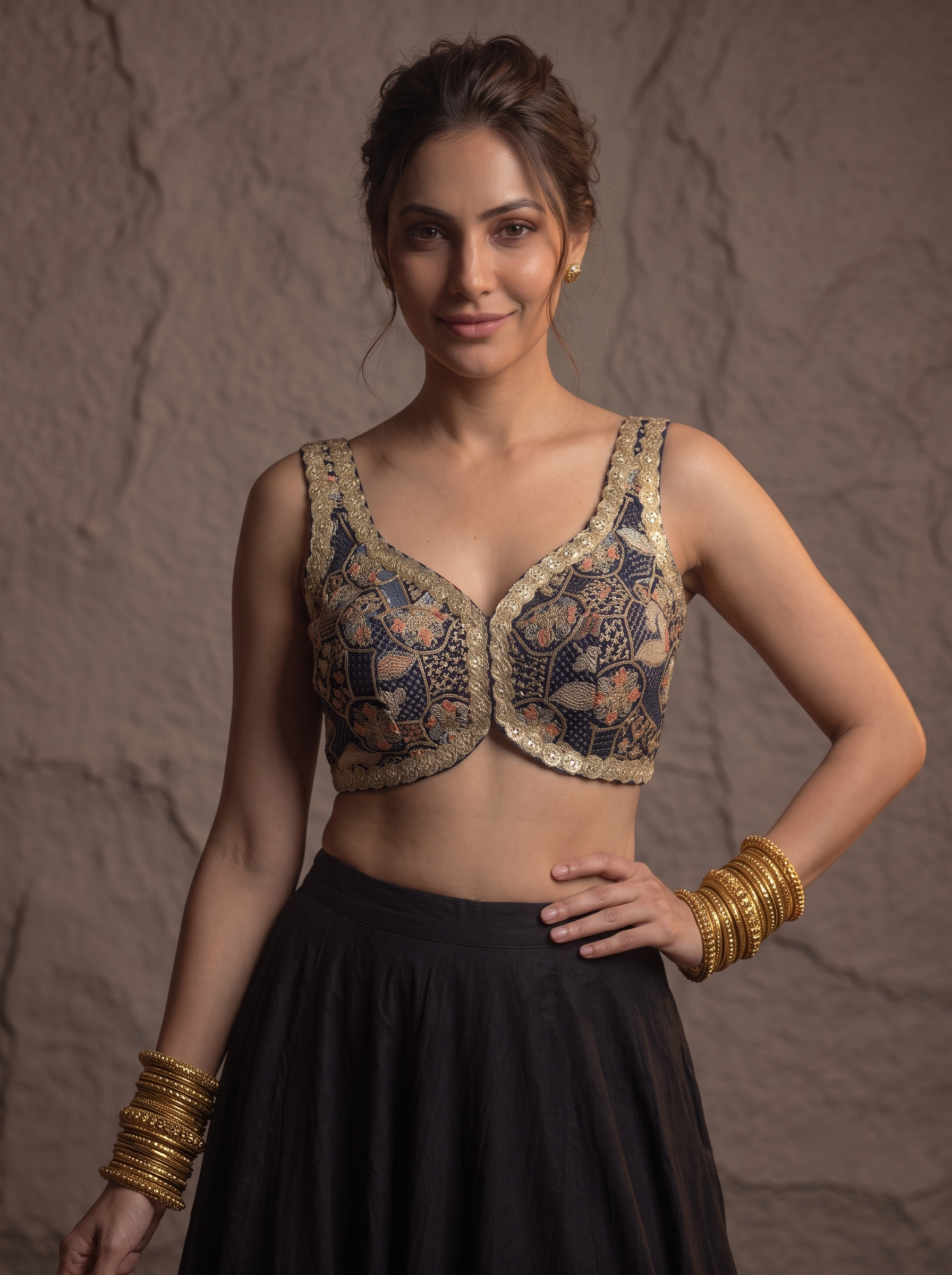 Rajwadi Gamthi Lehenga Set