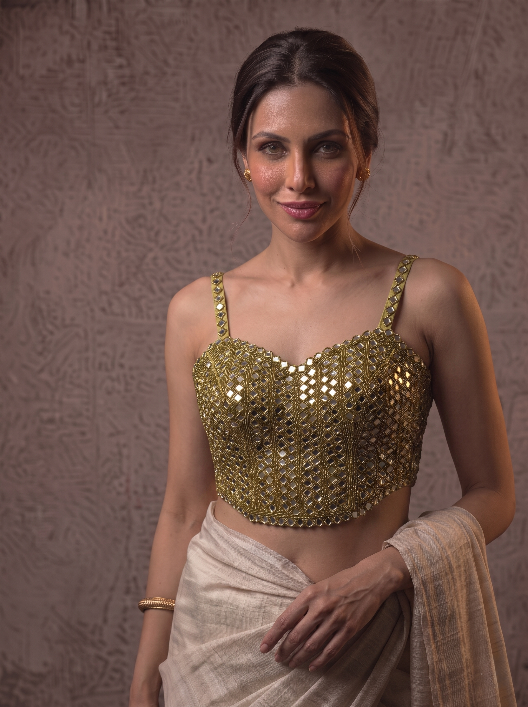 Aafreen Luxe Longline Silk Blouse