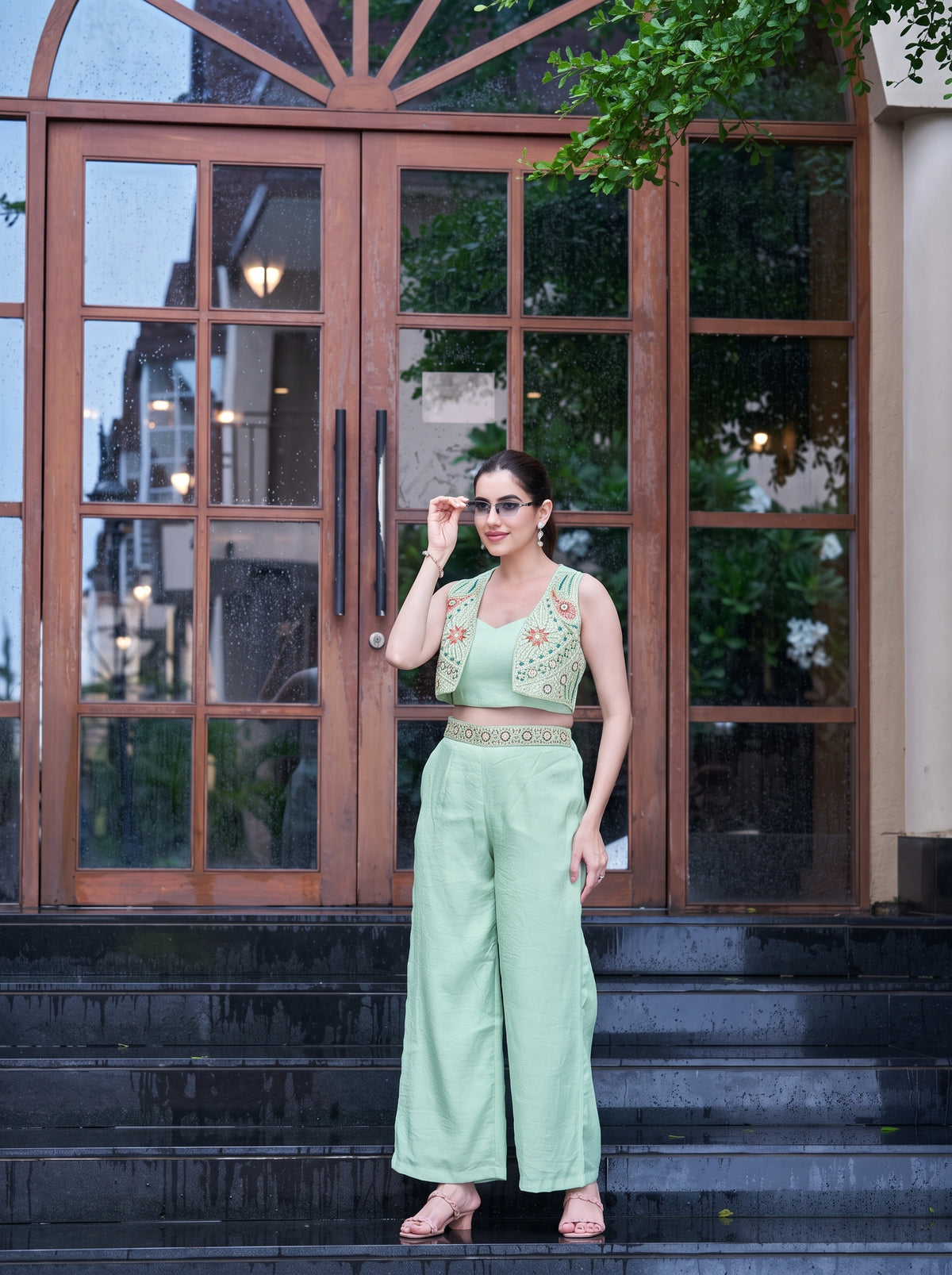 Meher Marble Fabric Dress Set