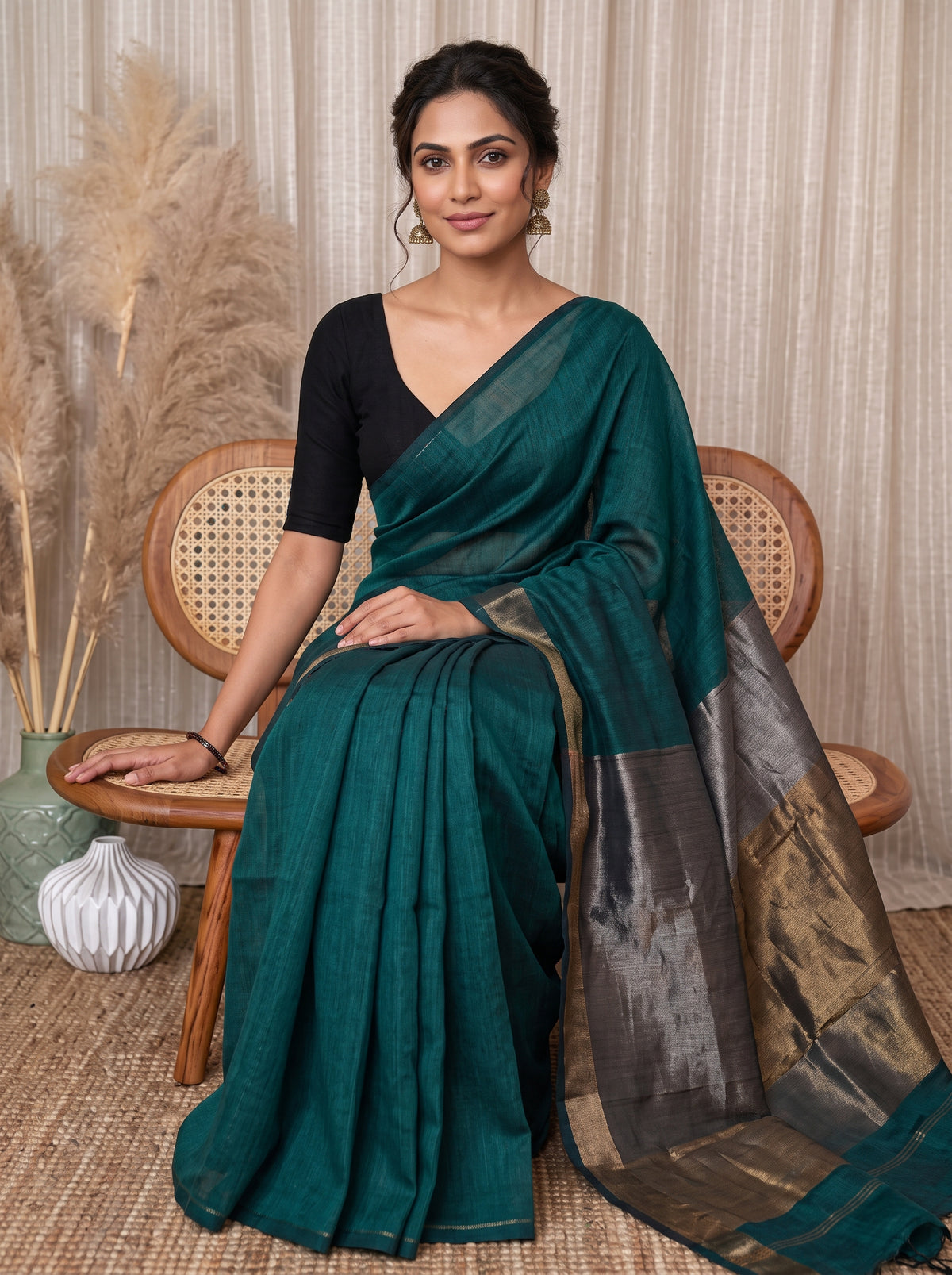 Tara Luxe D Linen Saree