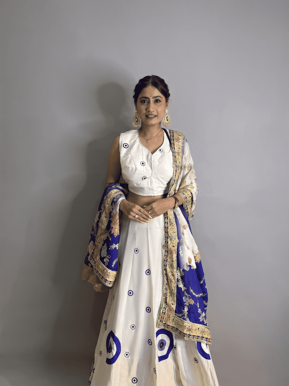 Cotton Lehenga & Blouse With Dupatta