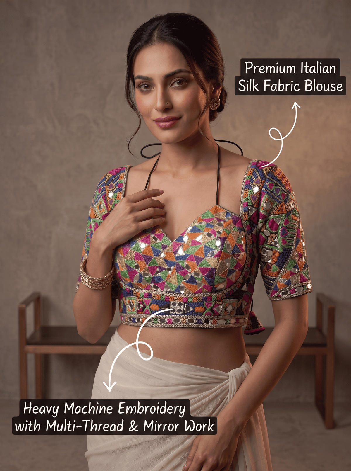 Italian Silk Garba Blouse