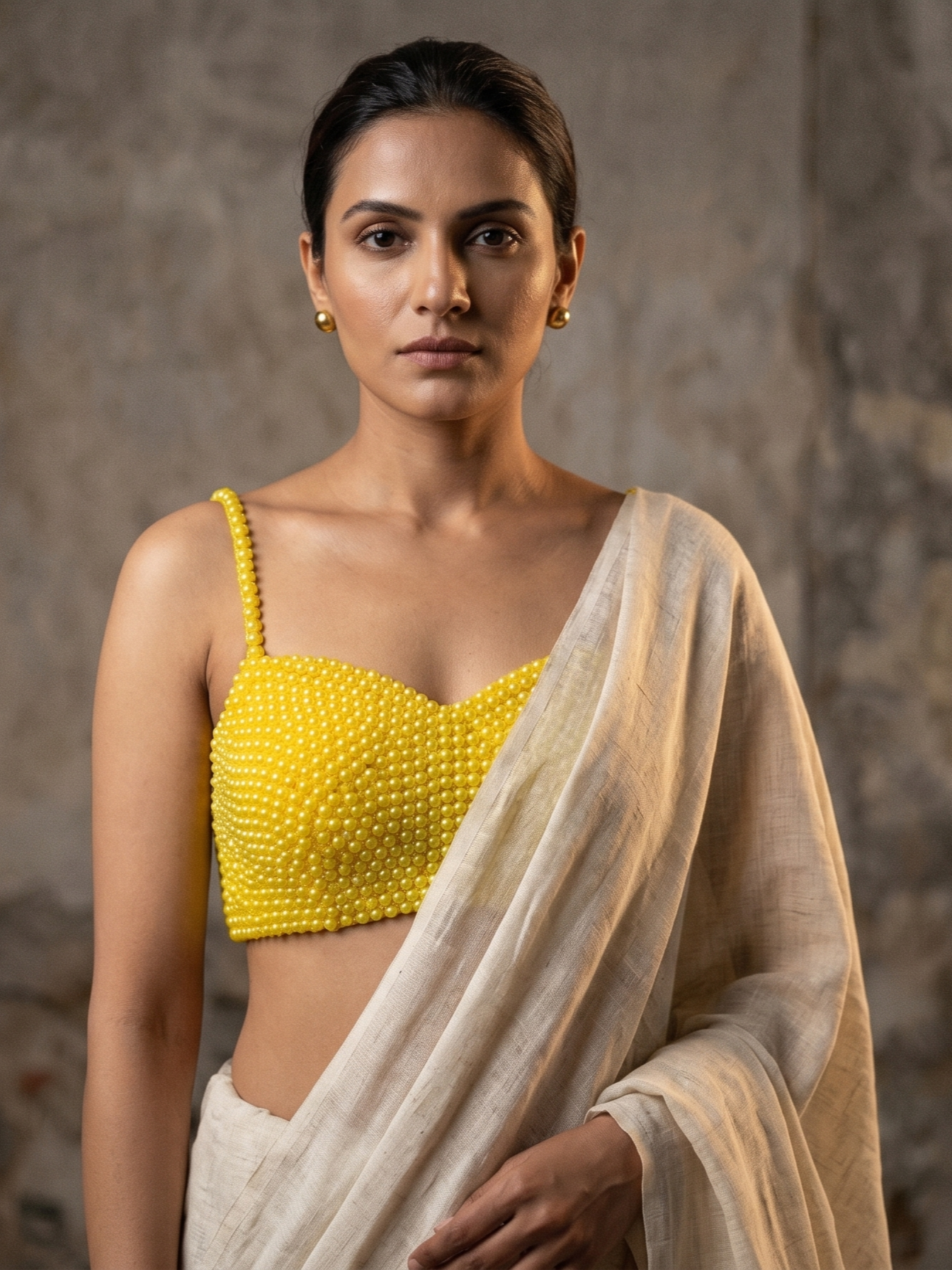 Designer Pearl Bead Work Blouse