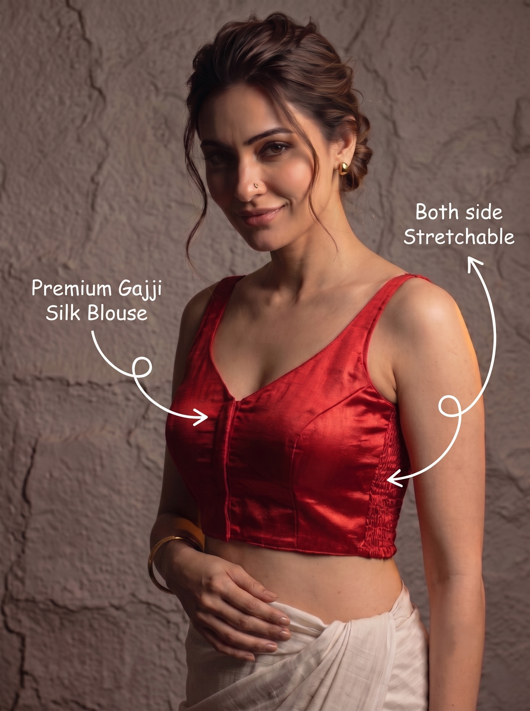 Luxe Gajji Silk Stretch Blouse