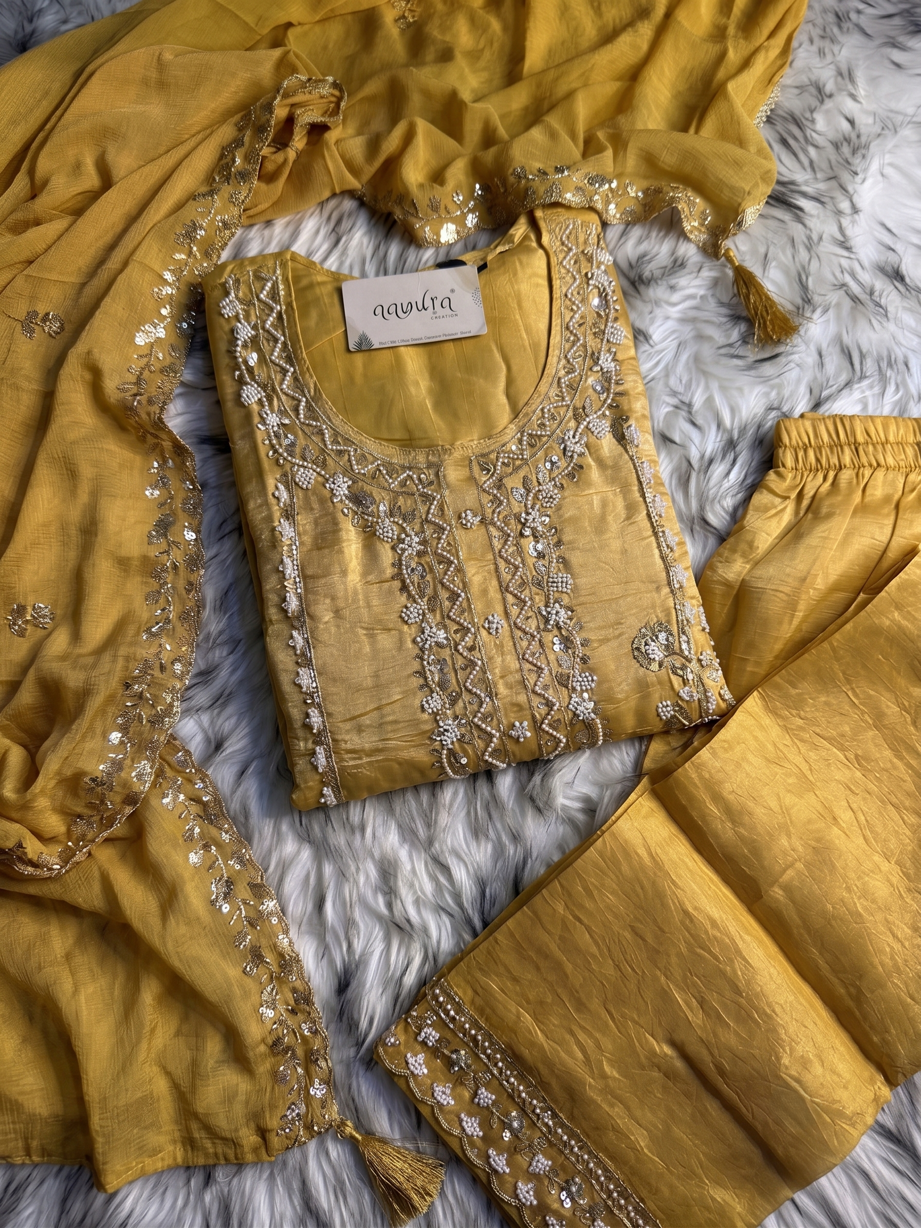 Nazrana Dolomite Silk Sharara Set
