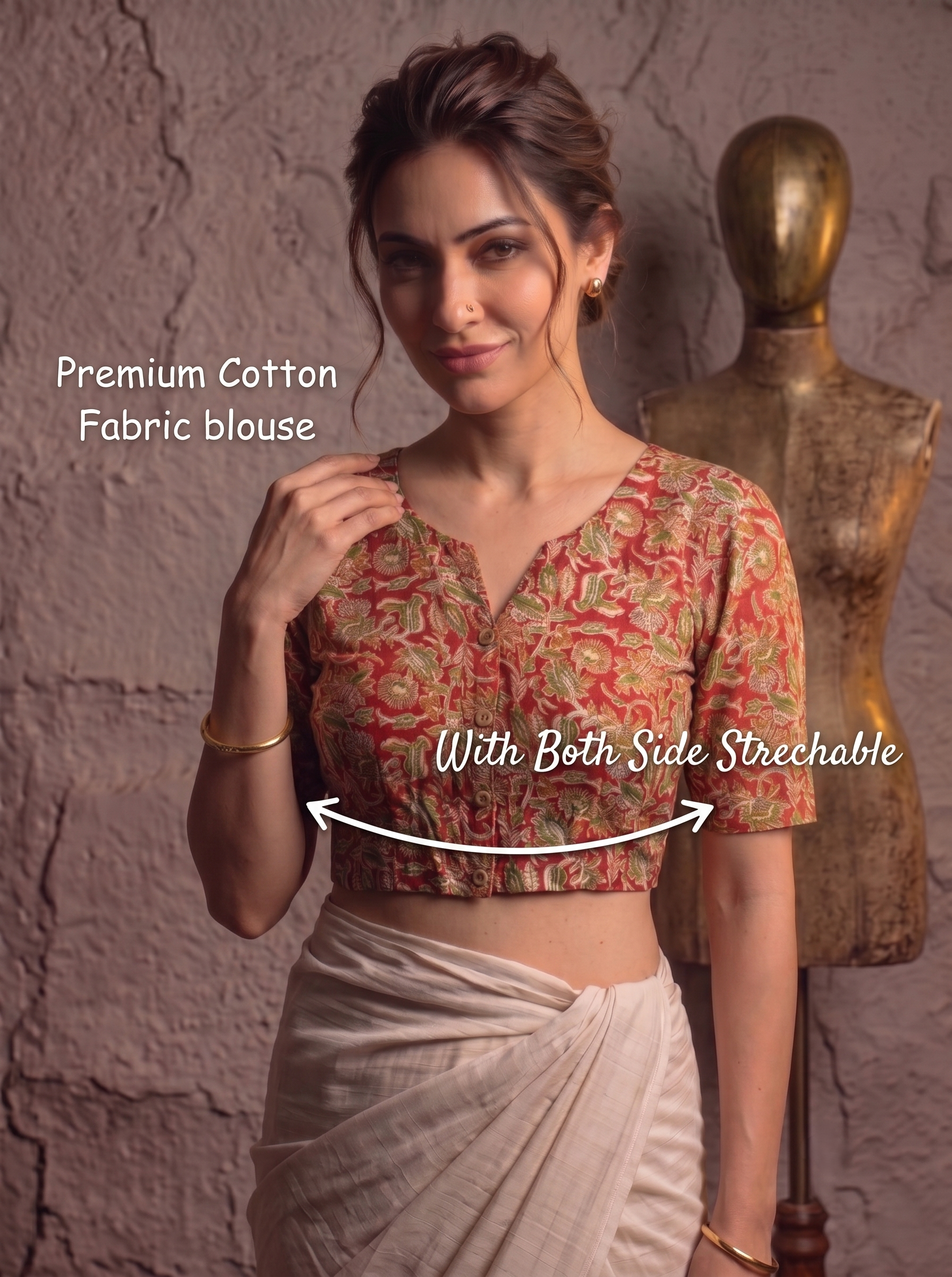 Comfort Fit Cotton Print Blouse 2