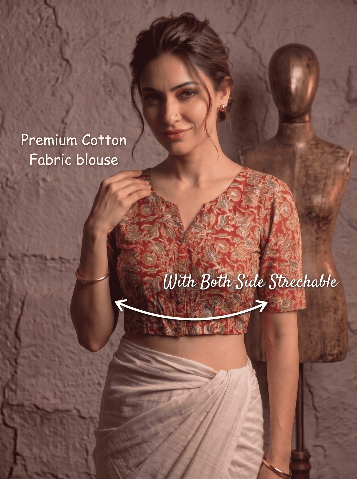 Comfort Fit Cotton Print Blouse 2