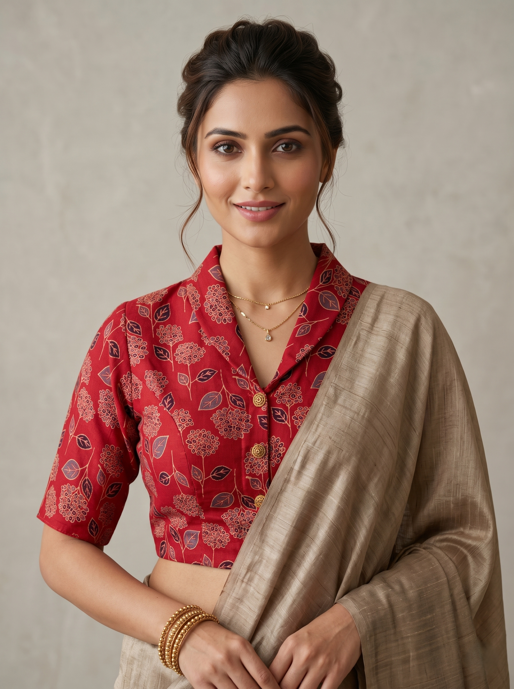 Cotton Coller Ajrakh Blouse