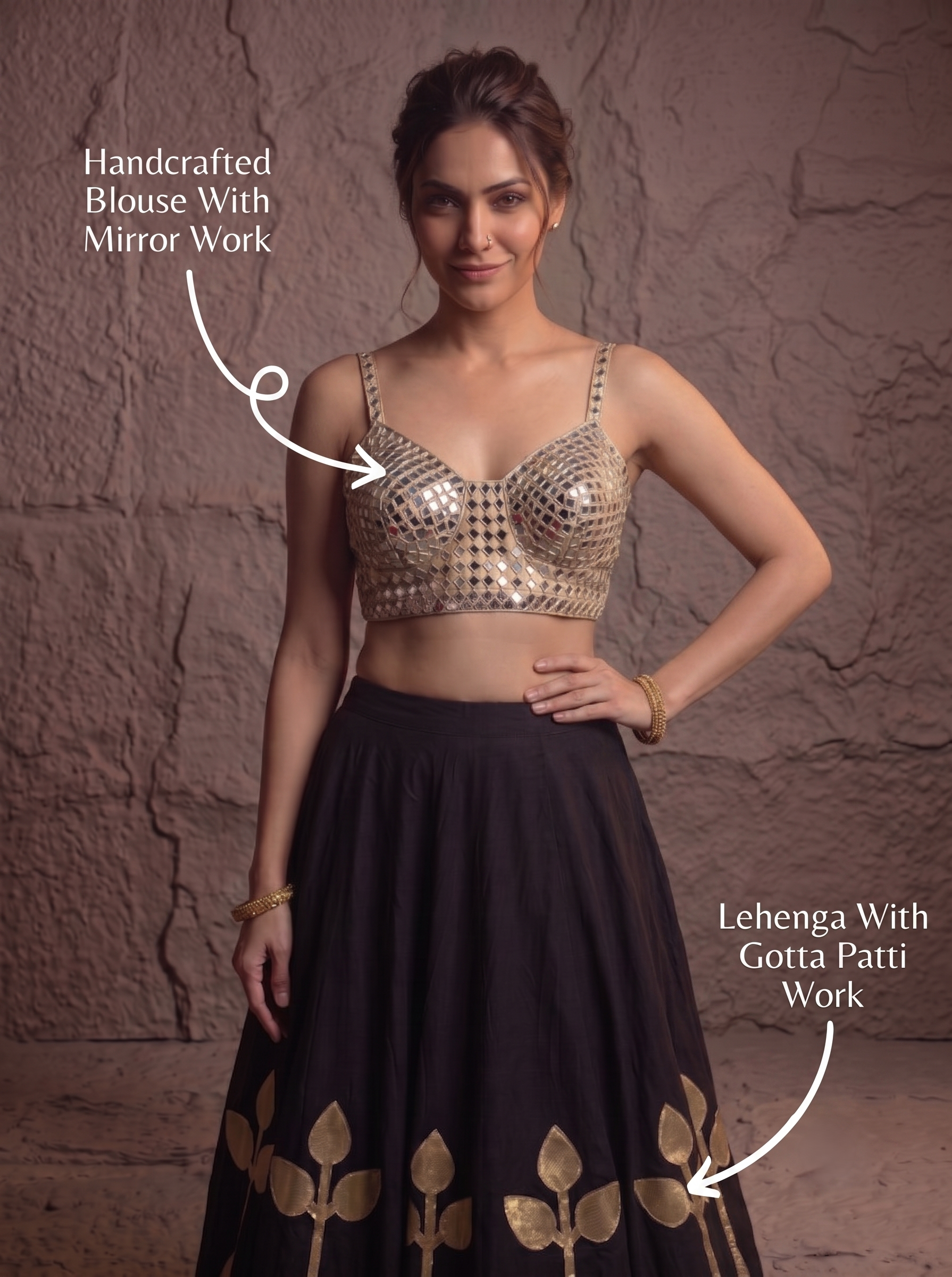 Neha Festive Mirror Work Lehenga
