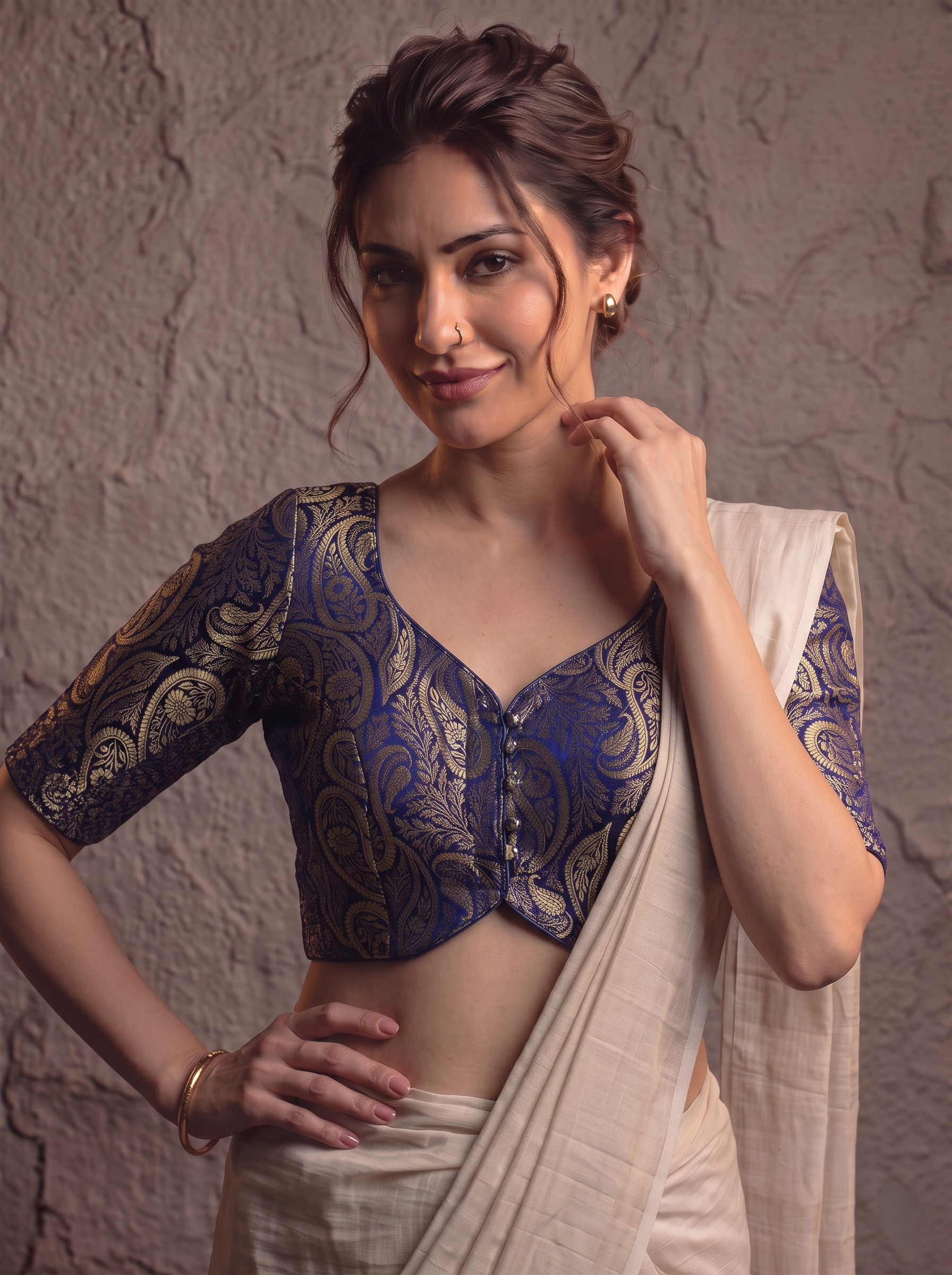 Comfort Fit Banarasi Stretchable Blouse
