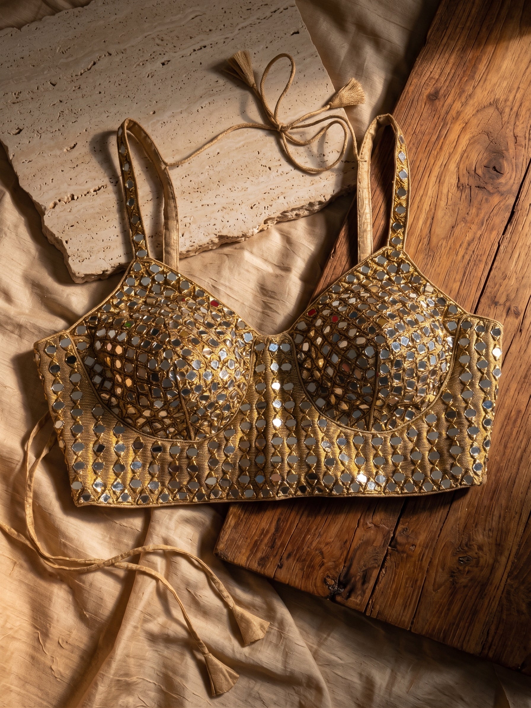 Jashn Mirror Work Strap Blouse 2